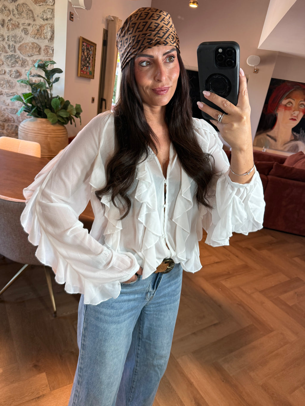 Blouse à volants