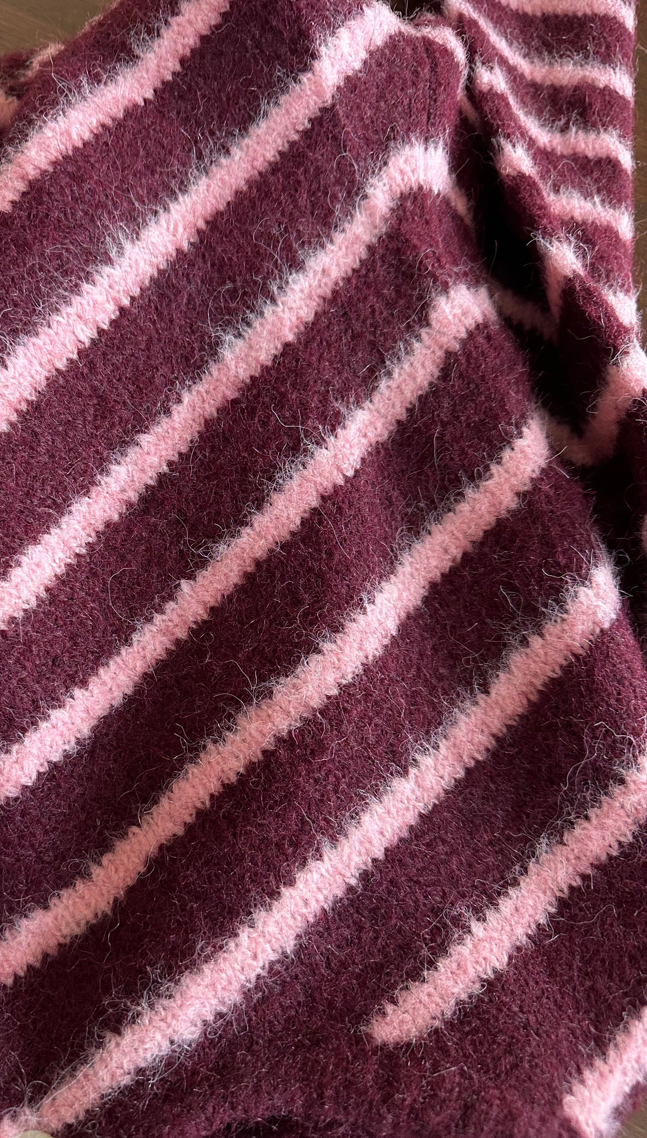 Gilet rayé chocolat