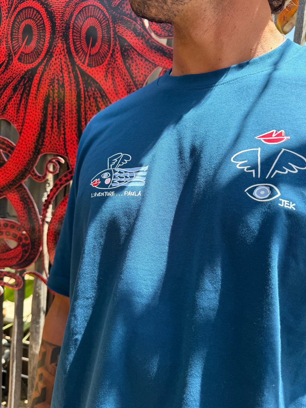 T-shirt blue L’aventure