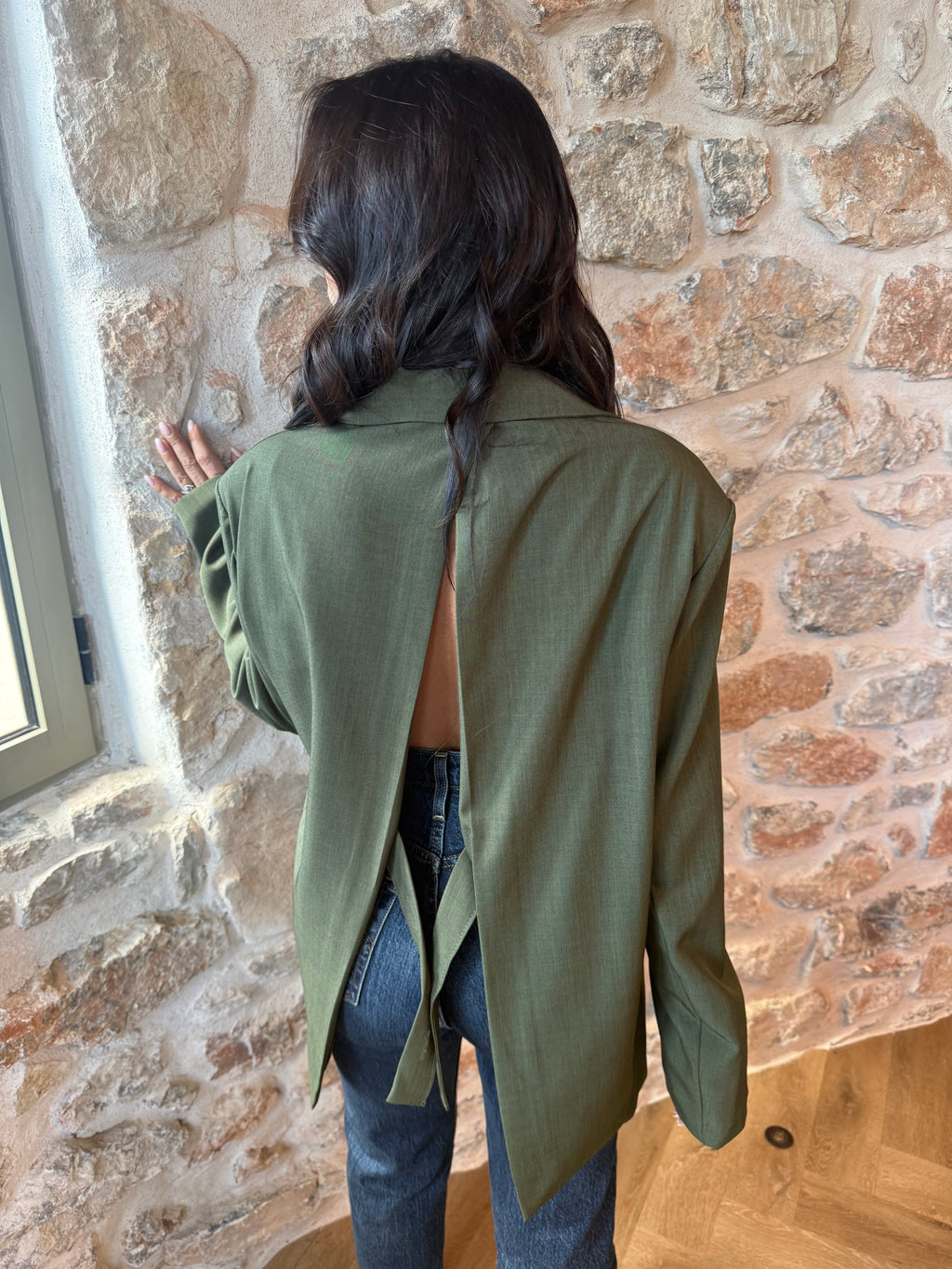 Veste de blazer dos nu