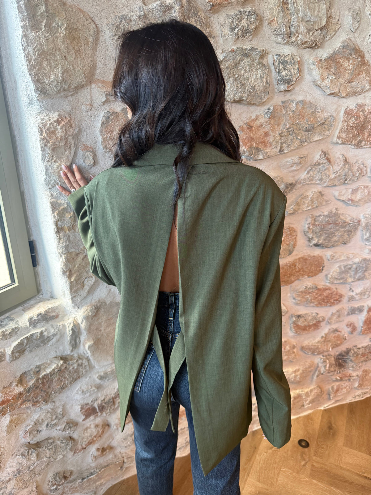 Veste de blazer dos nu