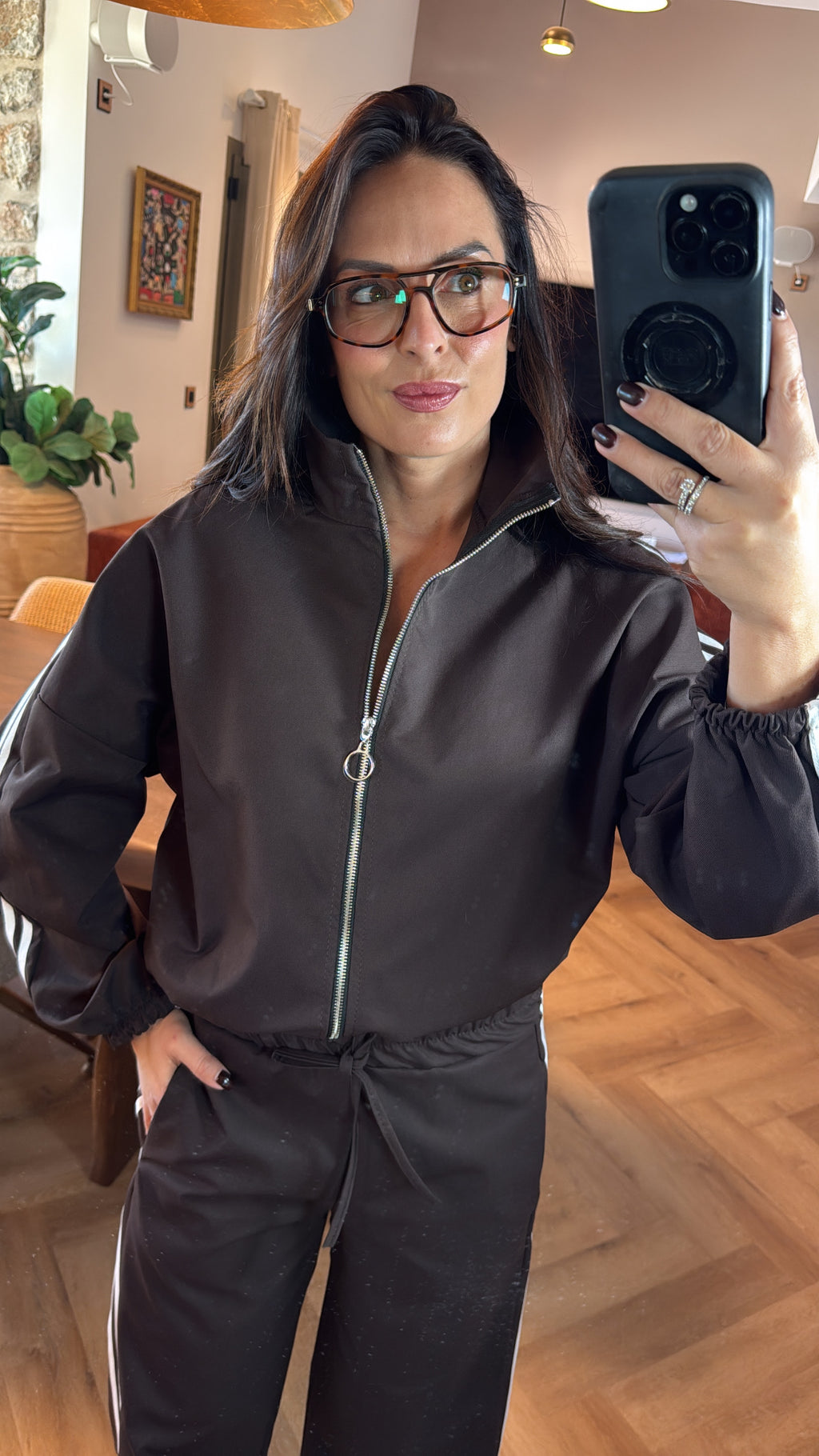 Ensemble jogging chocolat