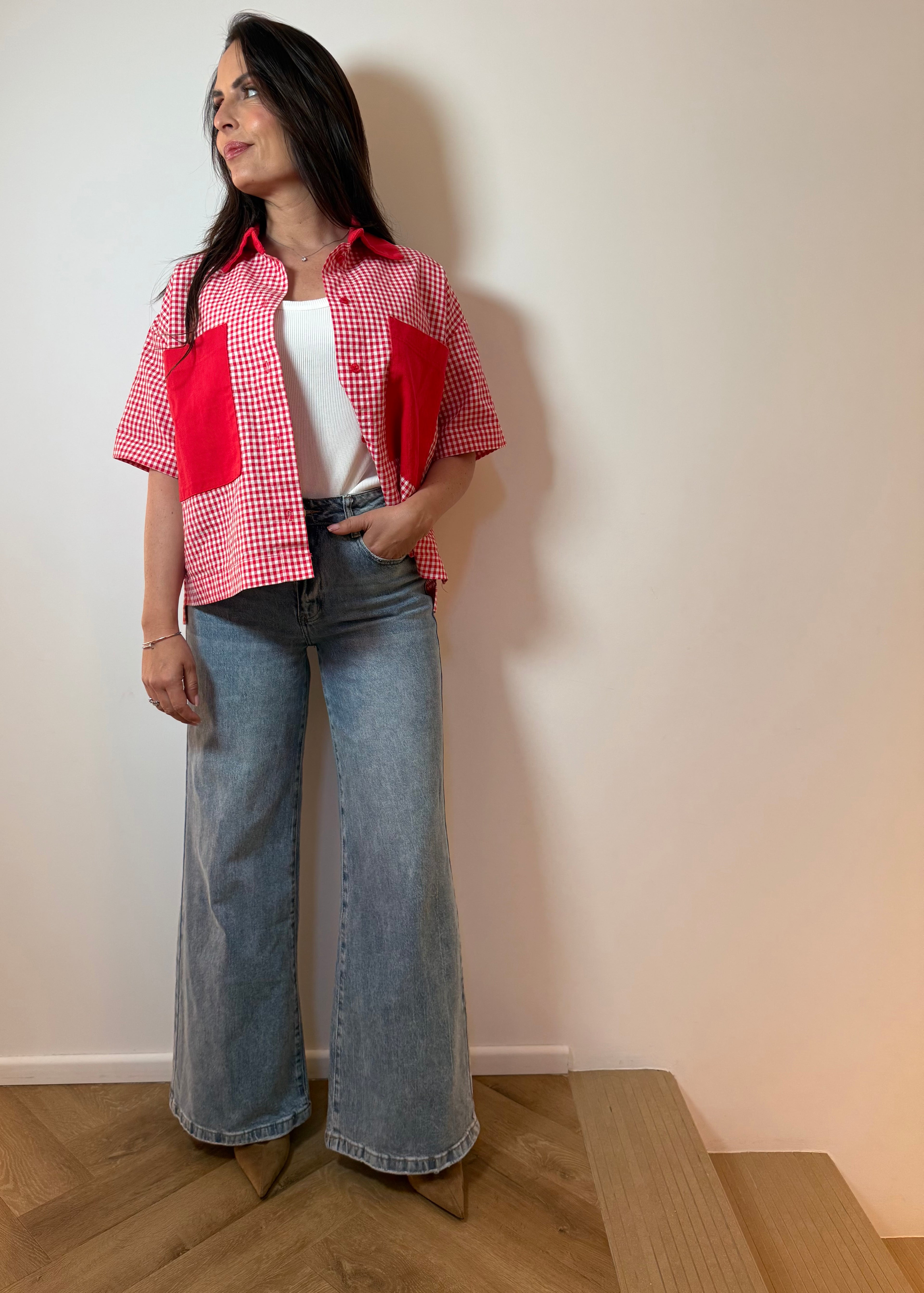 Jean Wide leg en denim clair