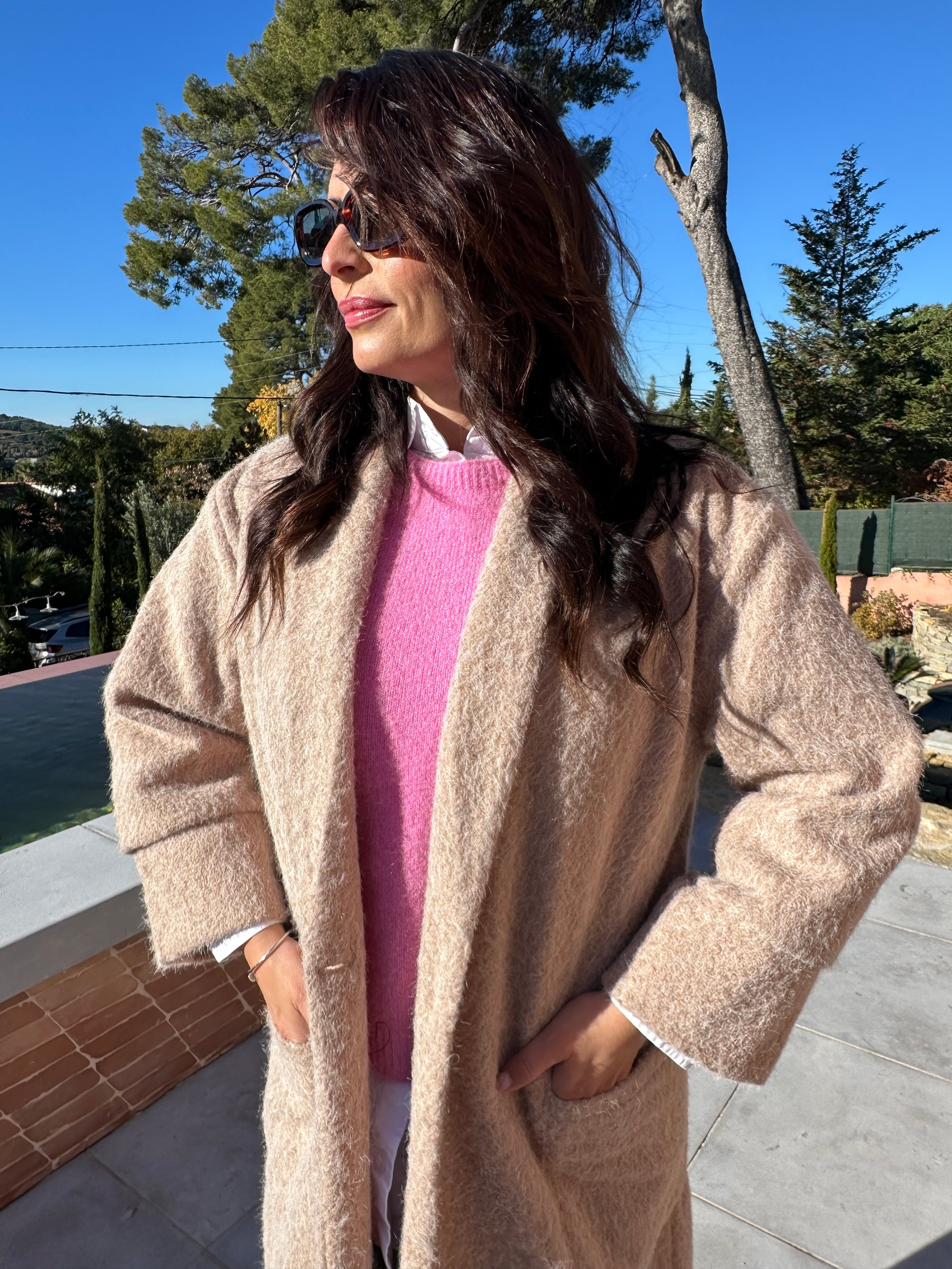 Manteau doudou beige