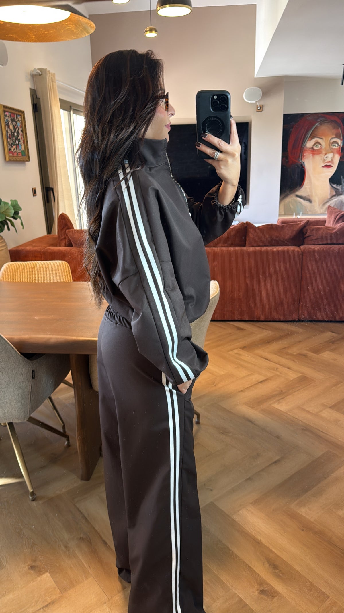 Ensemble jogging chocolat