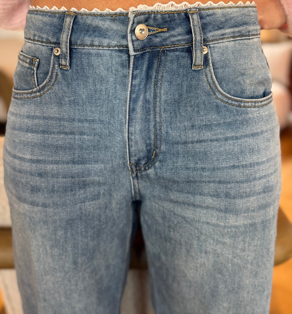 Jean cute broderie