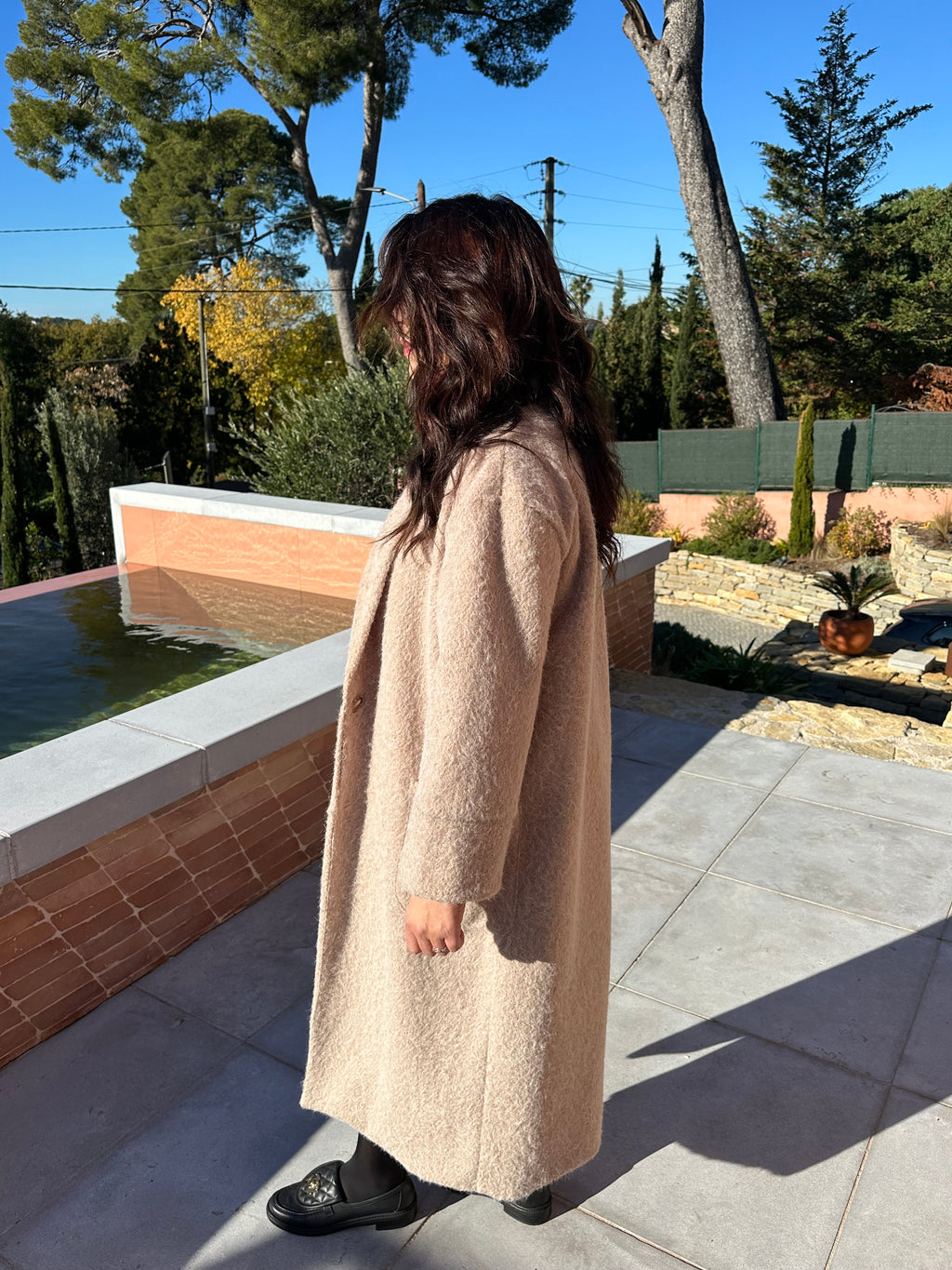 Manteau doudou beige