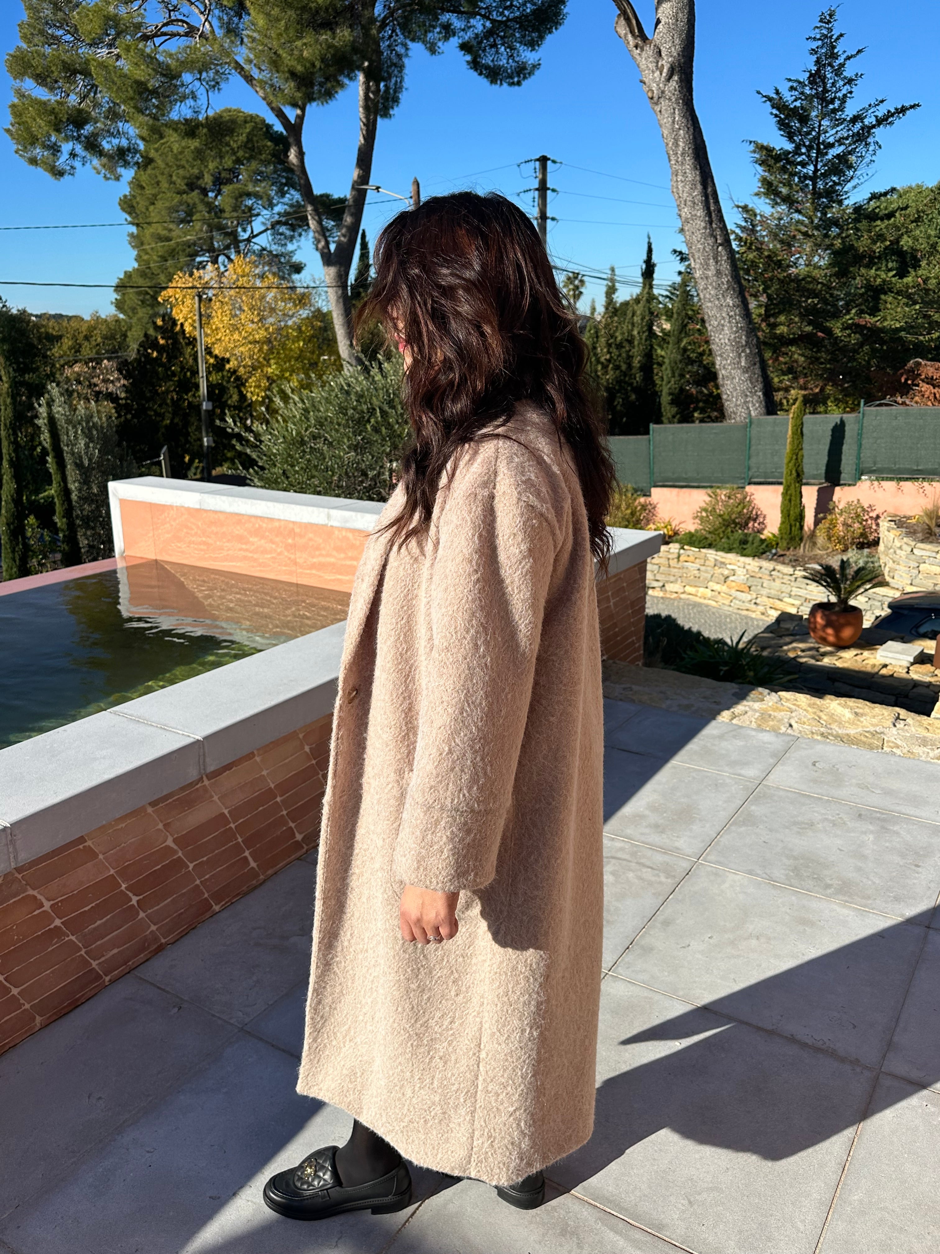 Manteau doudou beige