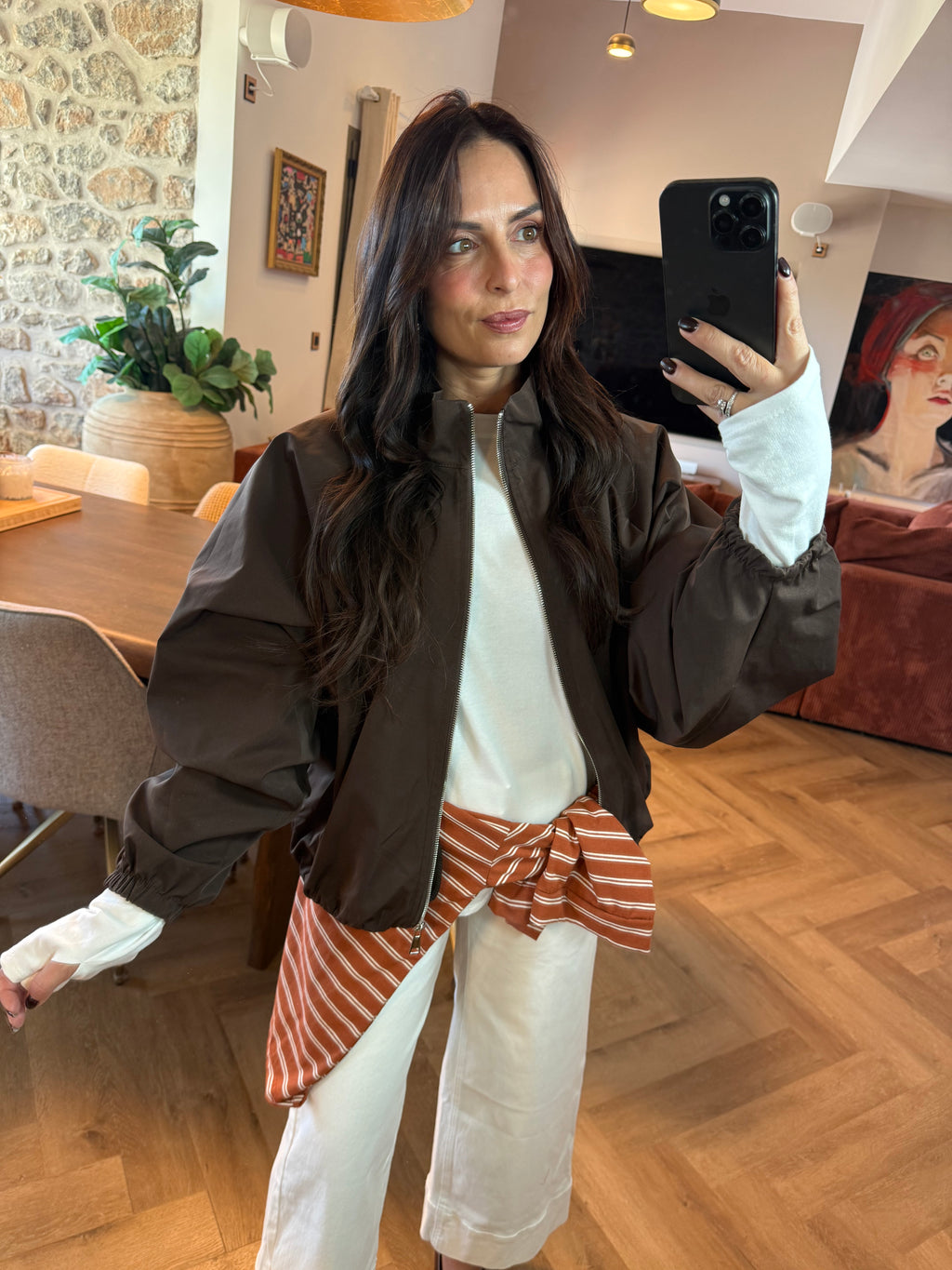 Veste zippée chocolat