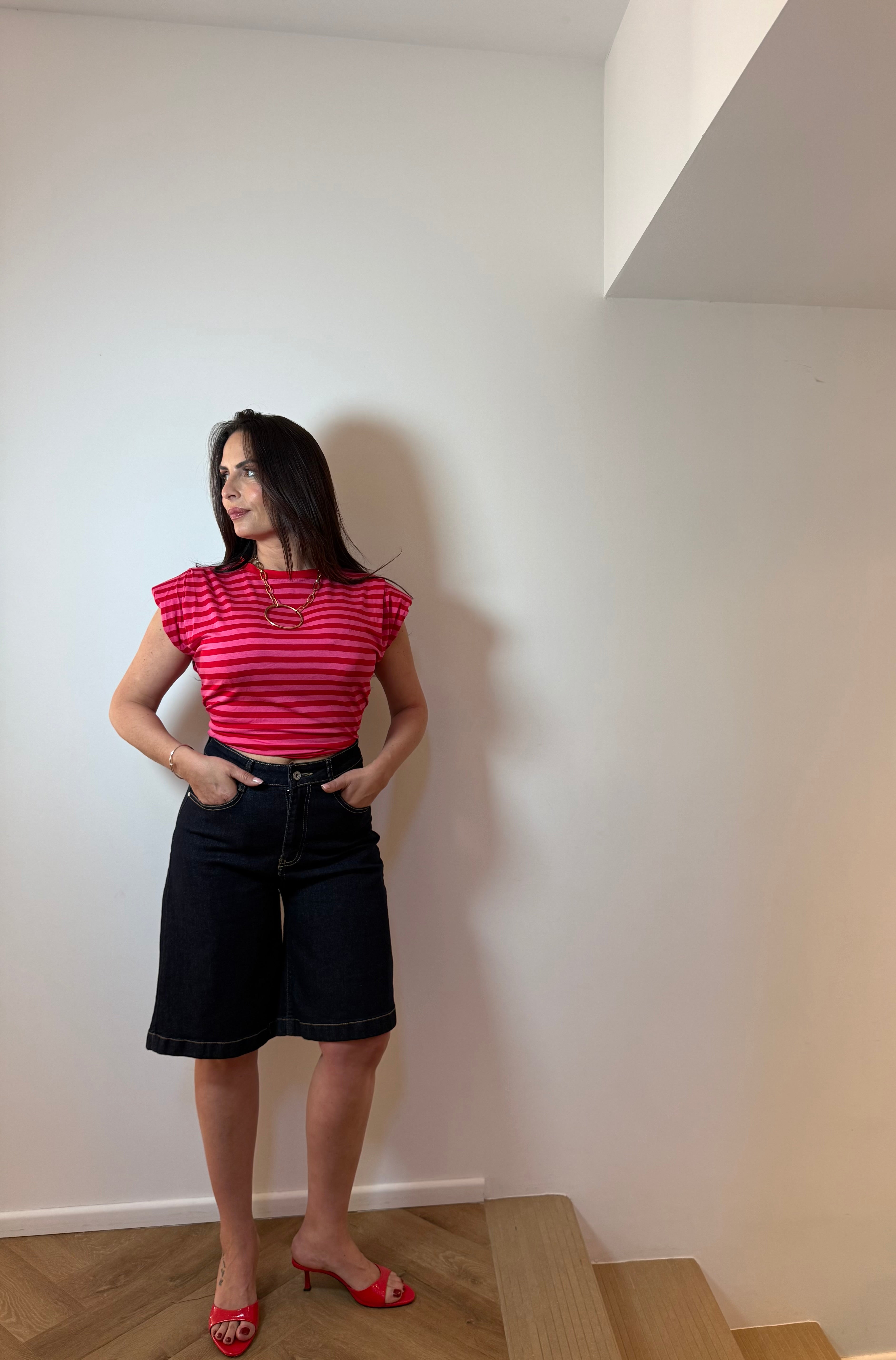 Bermuda en jean brut