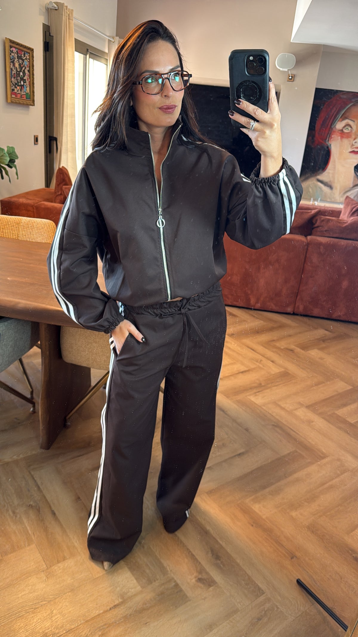 Ensemble jogging chocolat