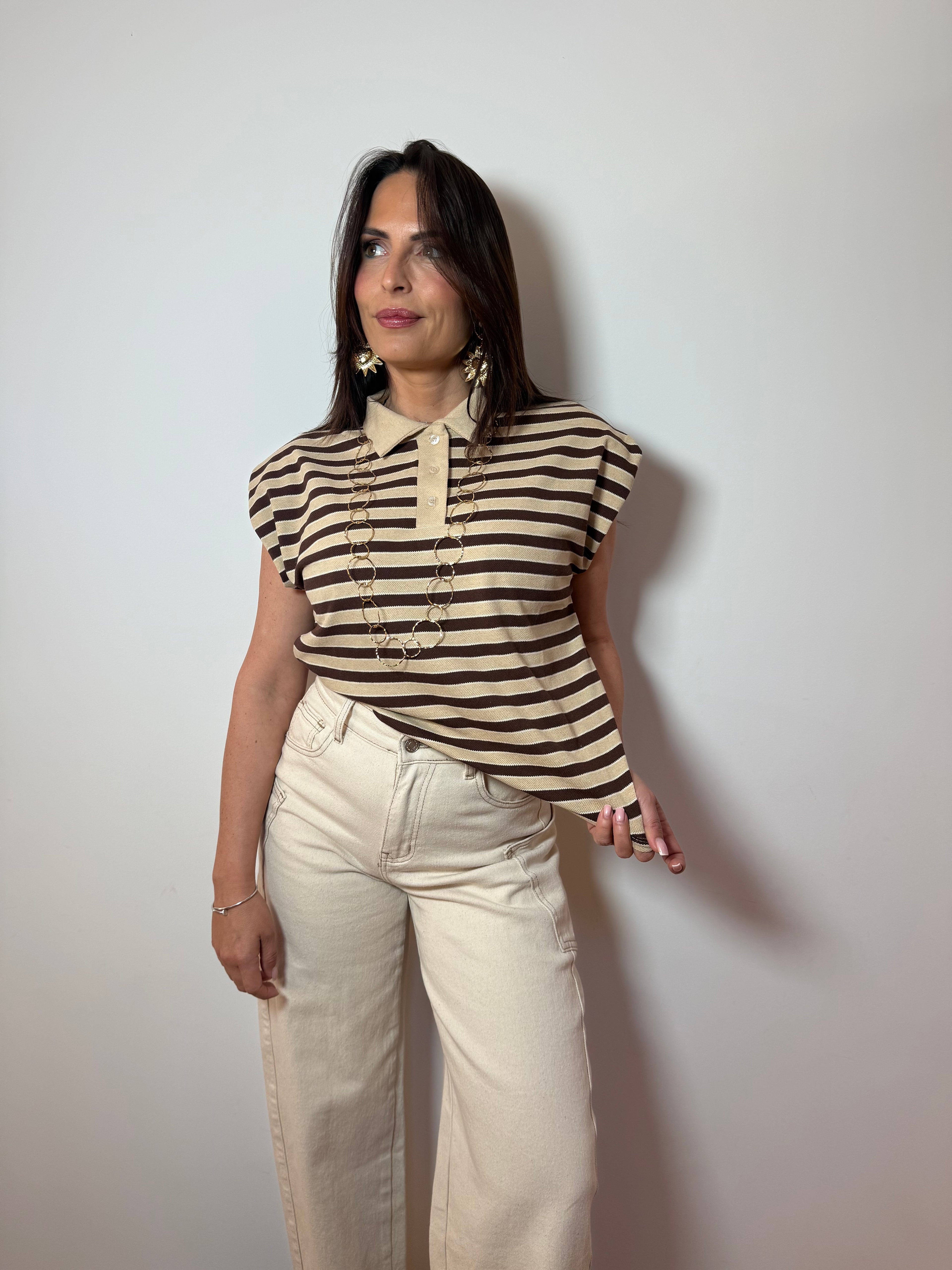 Polo épaulette Margaux