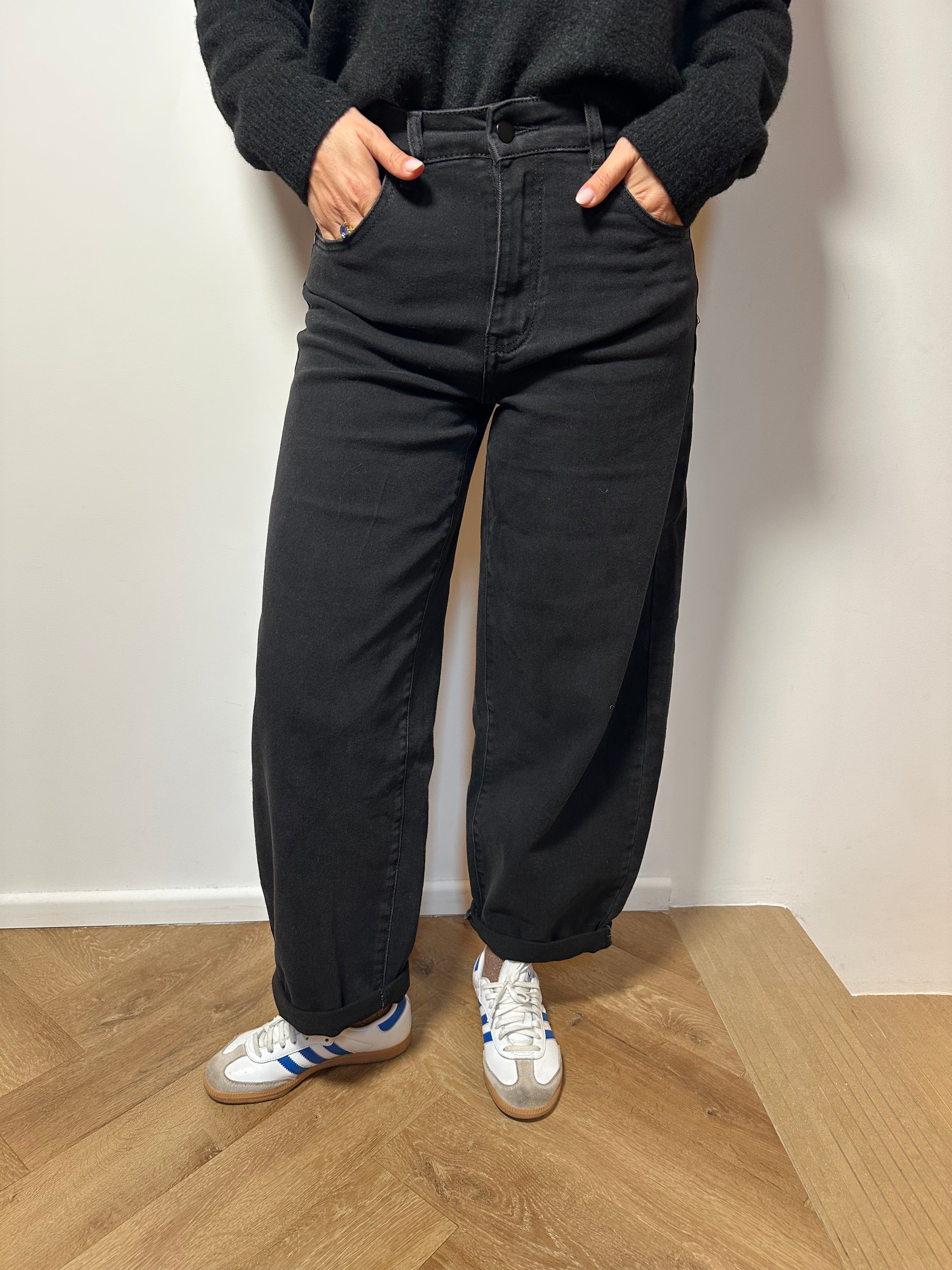 Jean barrel noir