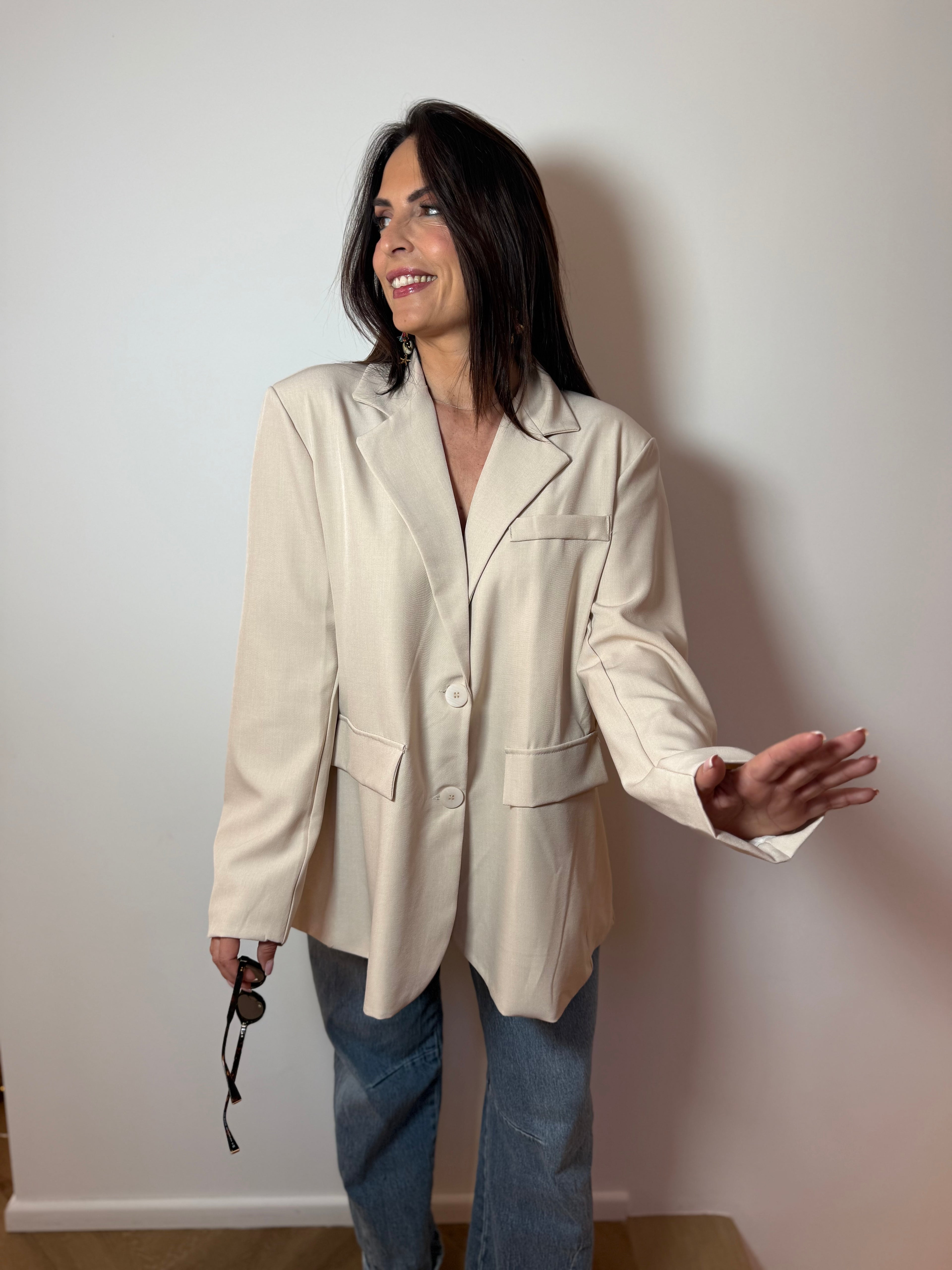 Veste de blazer dos nu