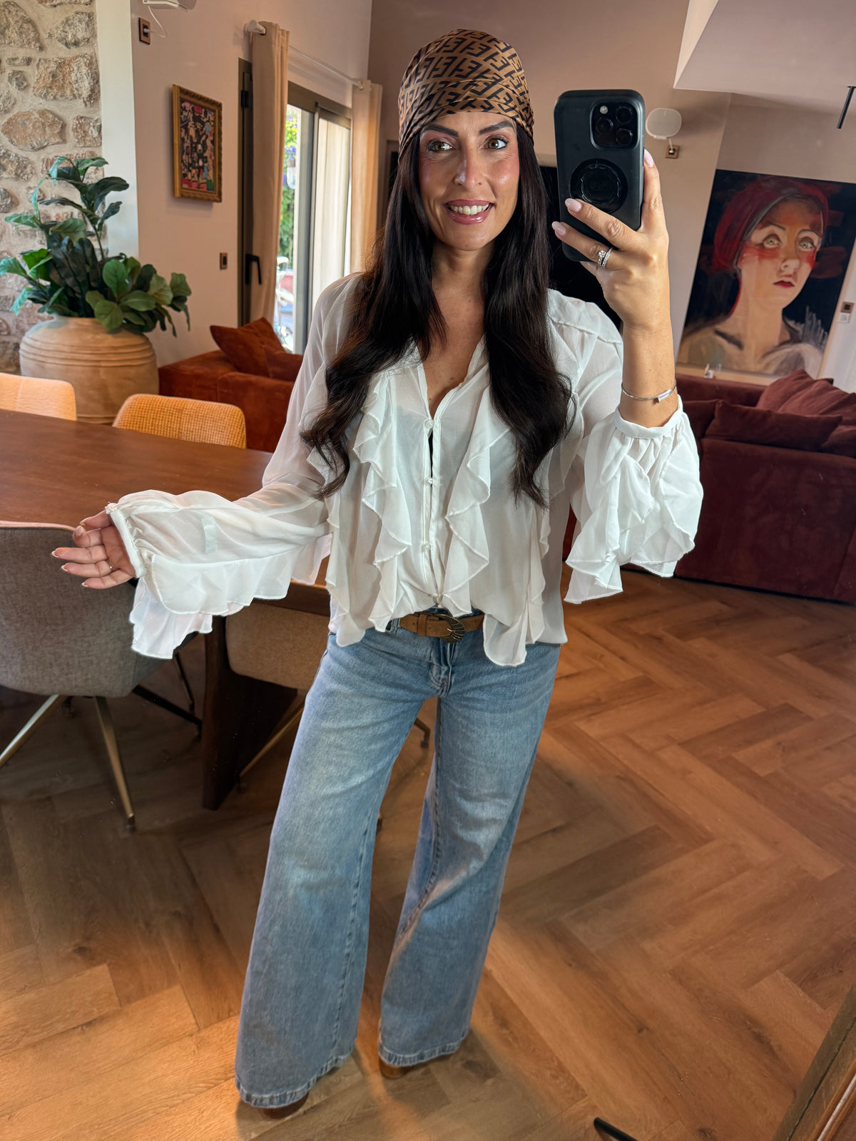 Blouse à volants