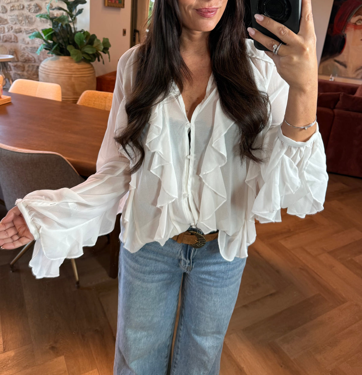 Blouse à volants