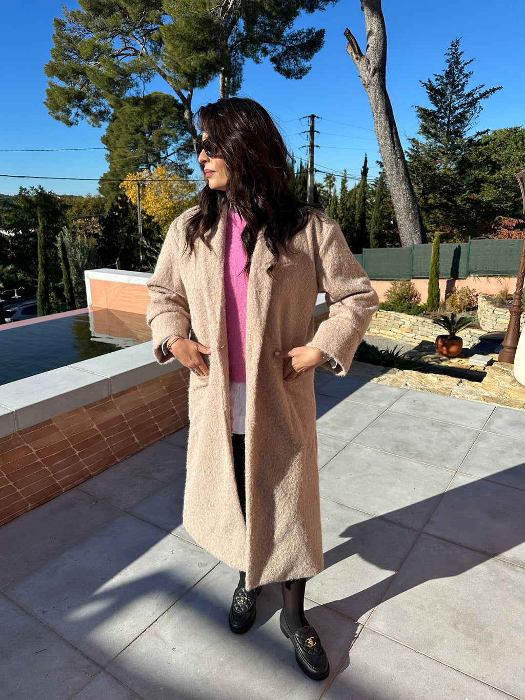 Manteau doudou beige