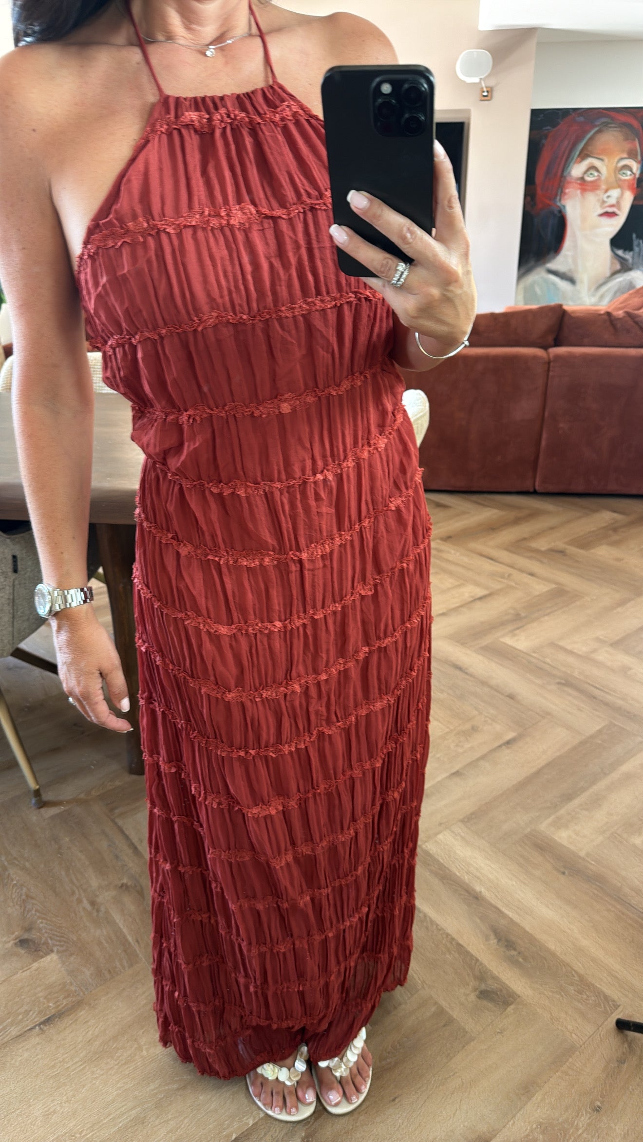 Robe terracotta