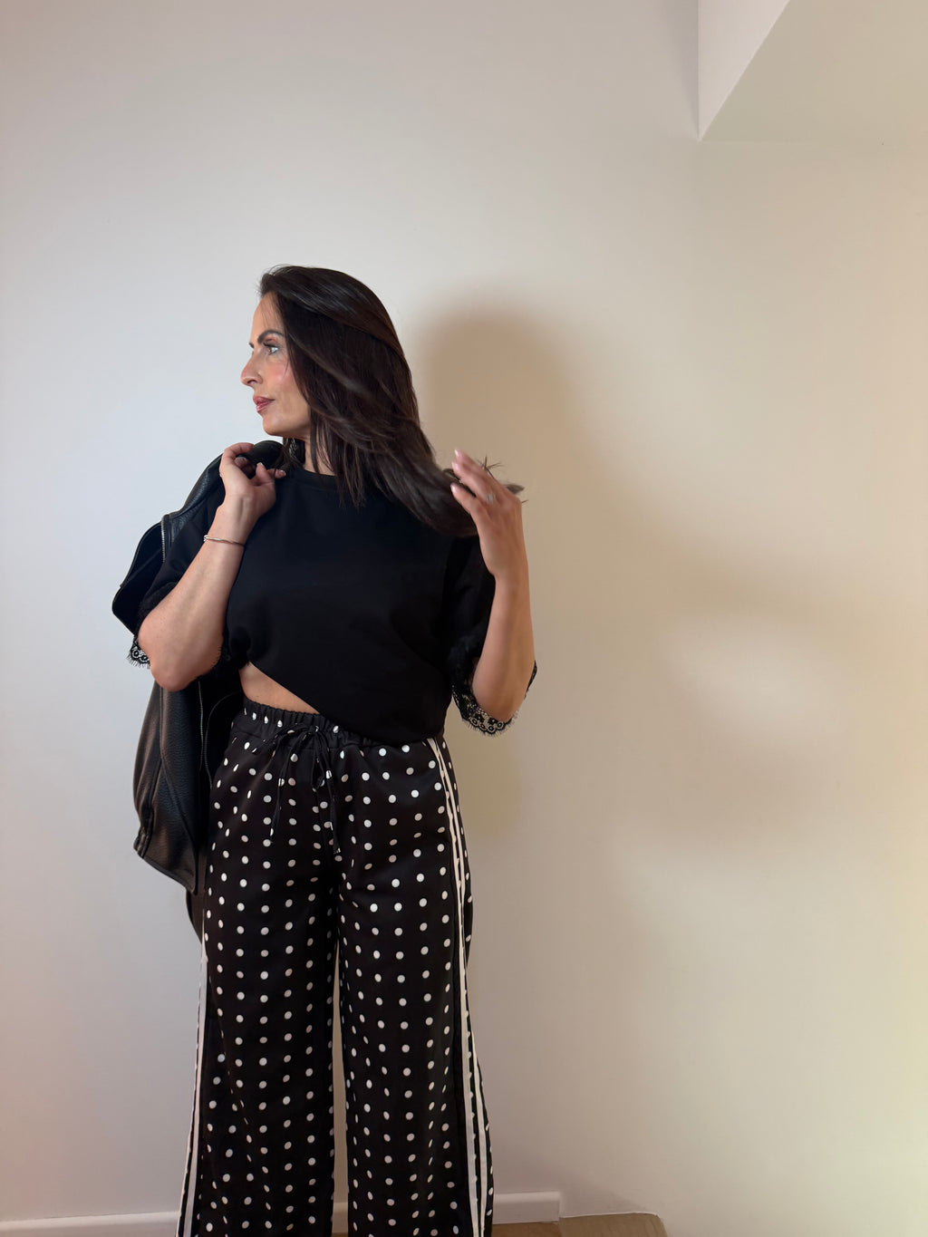 Pantalon jogging à pois