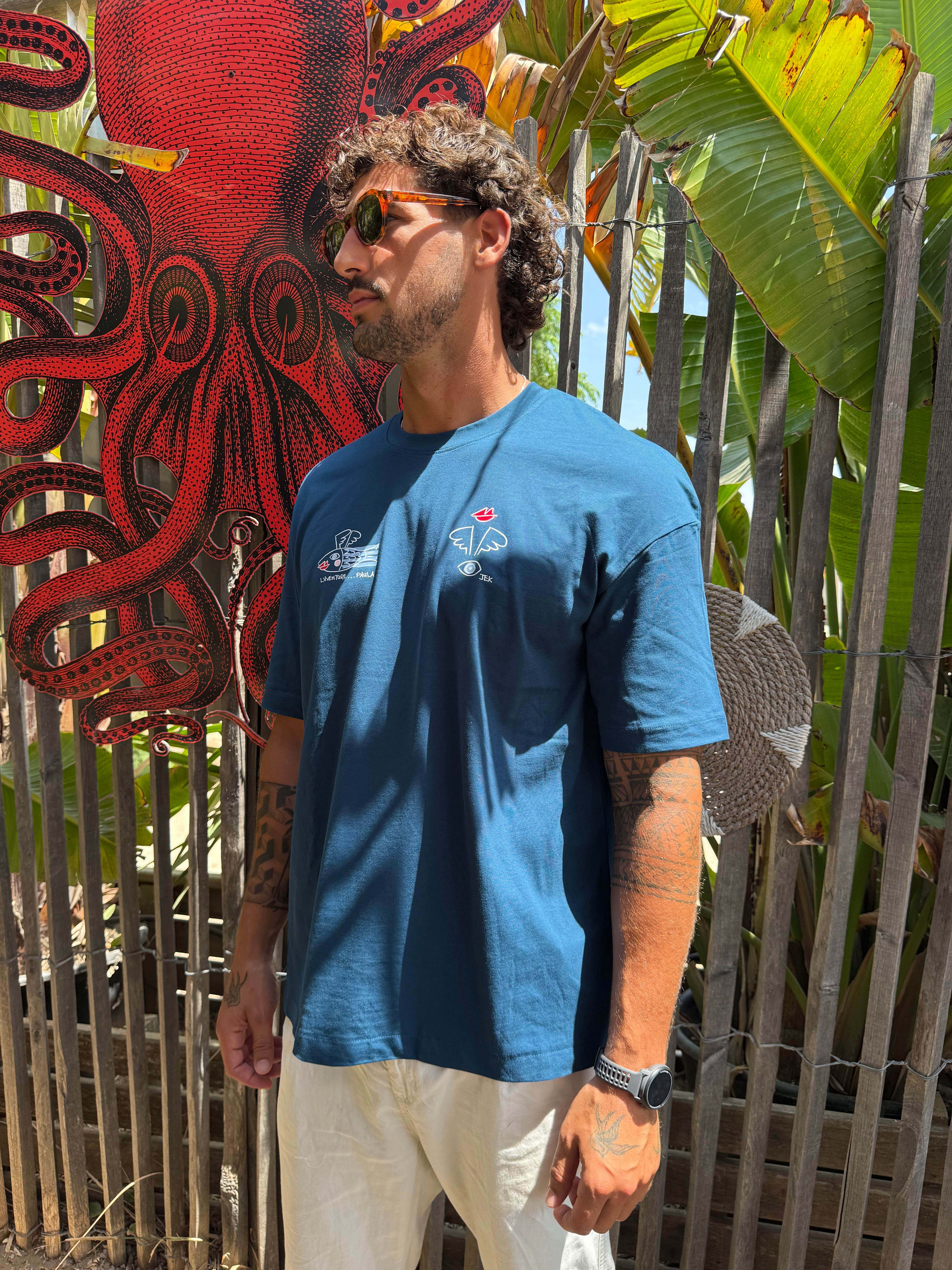 T-shirt blue L’aventure
