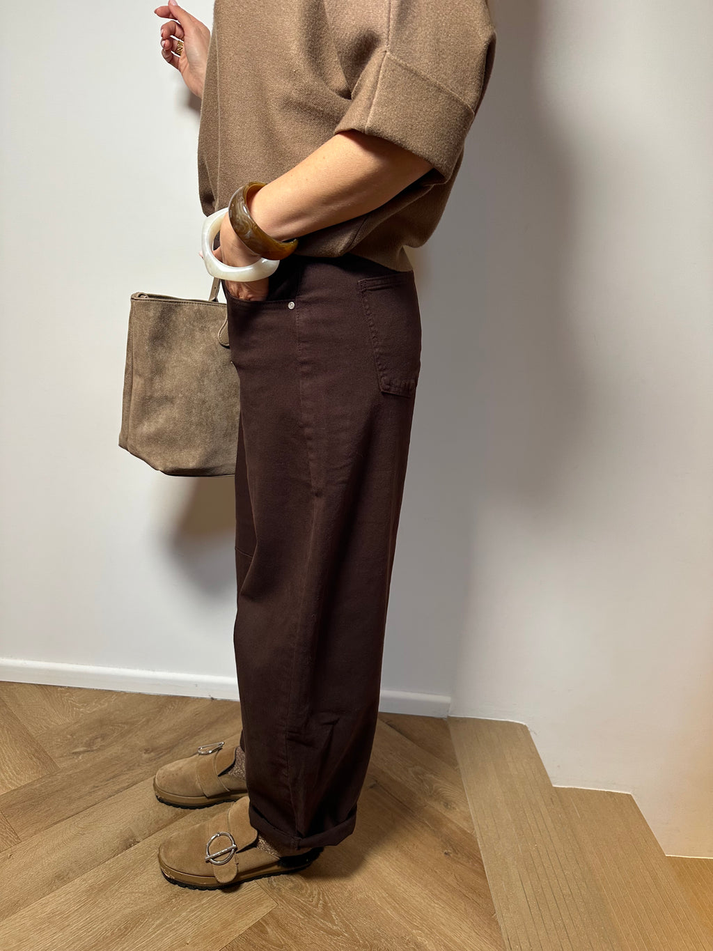 Jean barrel chocolat