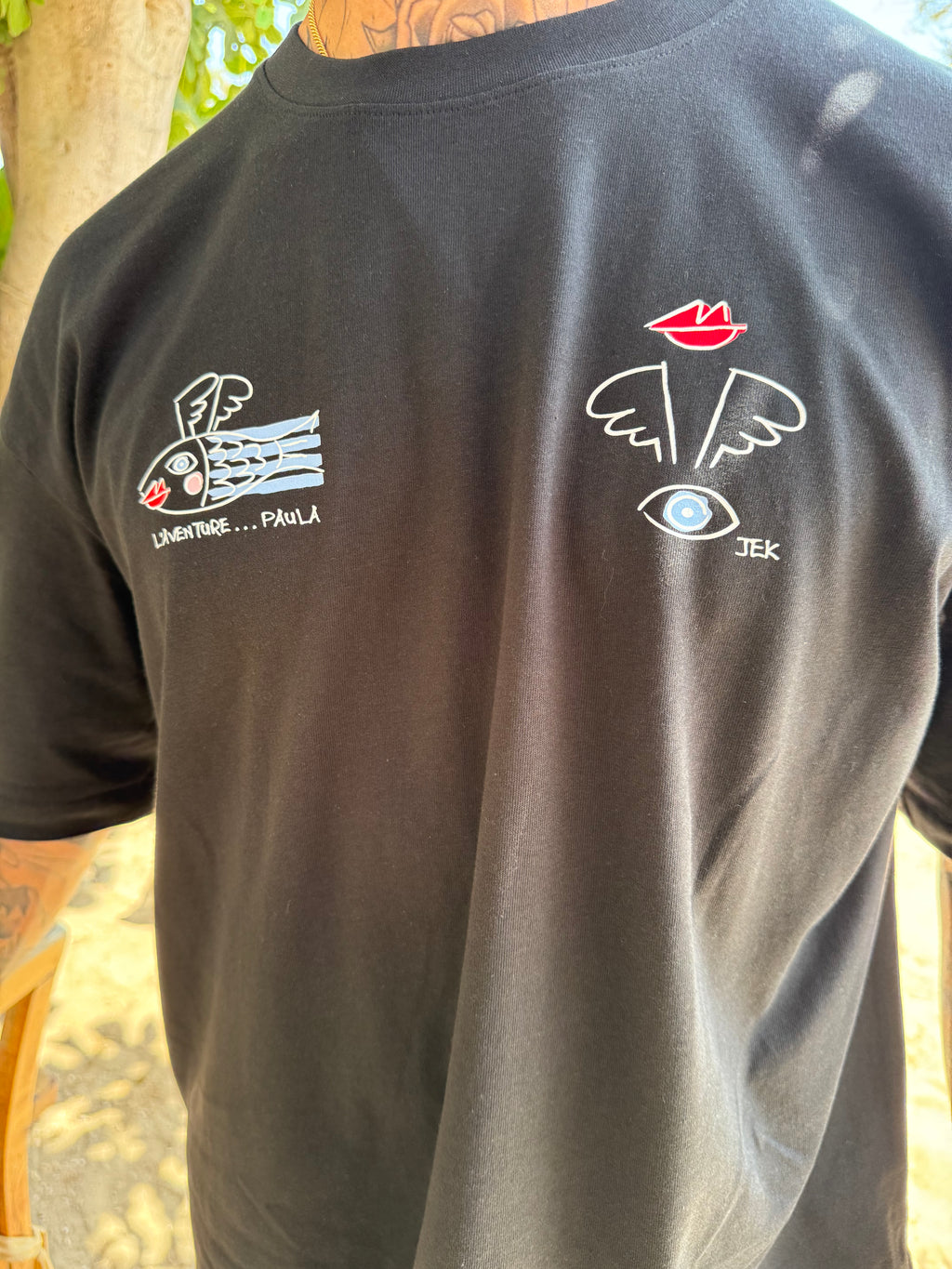 T-shirt black L’aventure