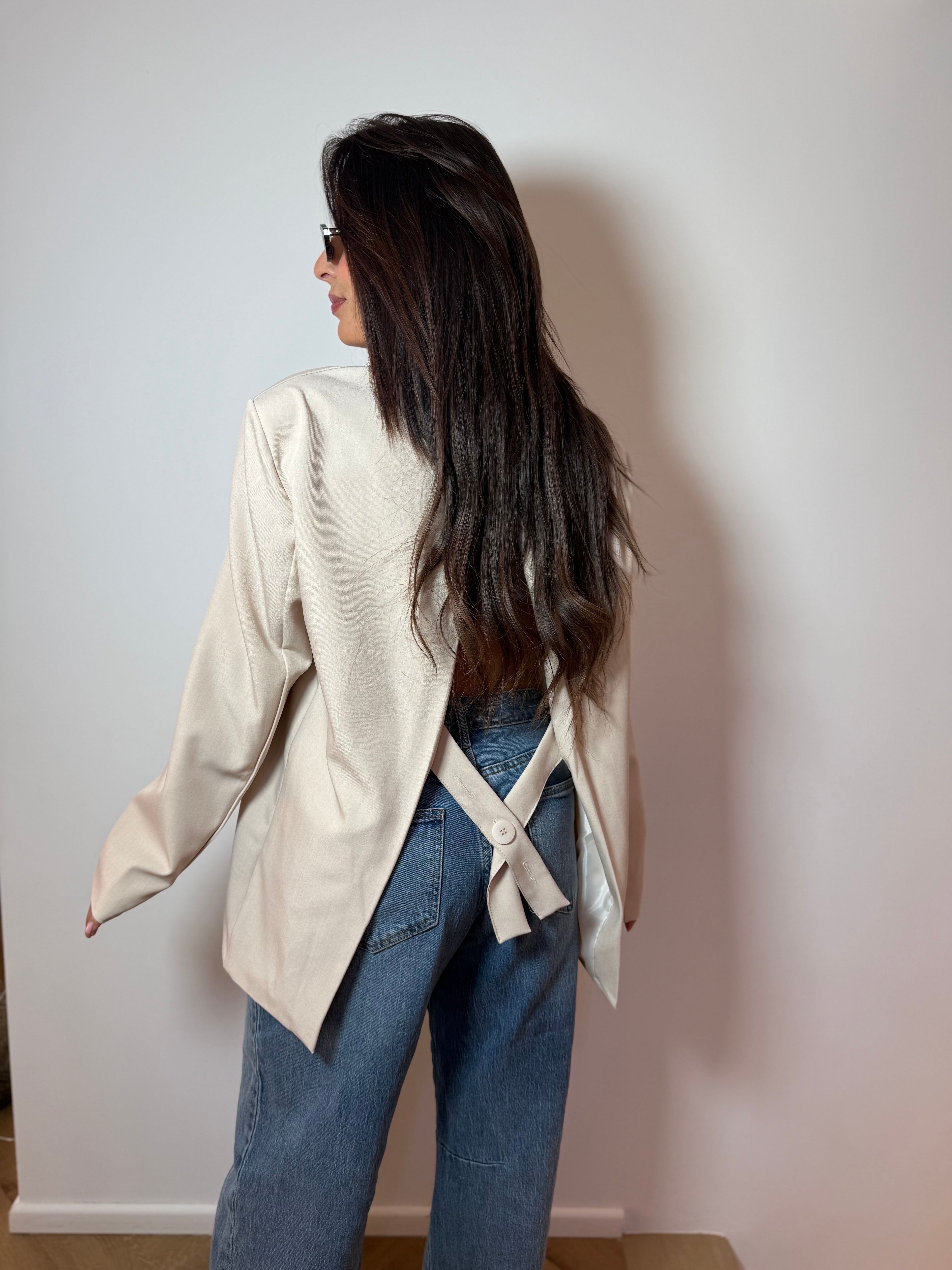 Veste de blazer dos nu