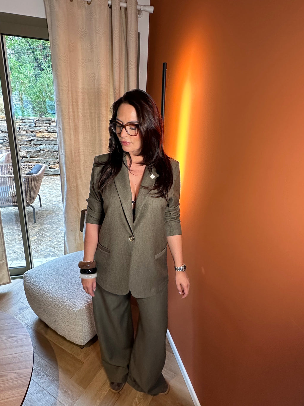 Tailleur Chloé kaki