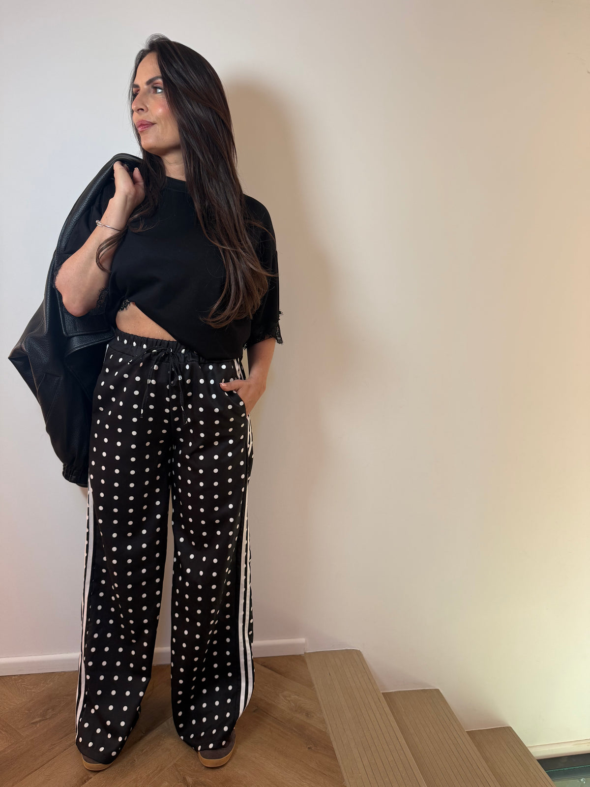 Pantalon jogging à pois