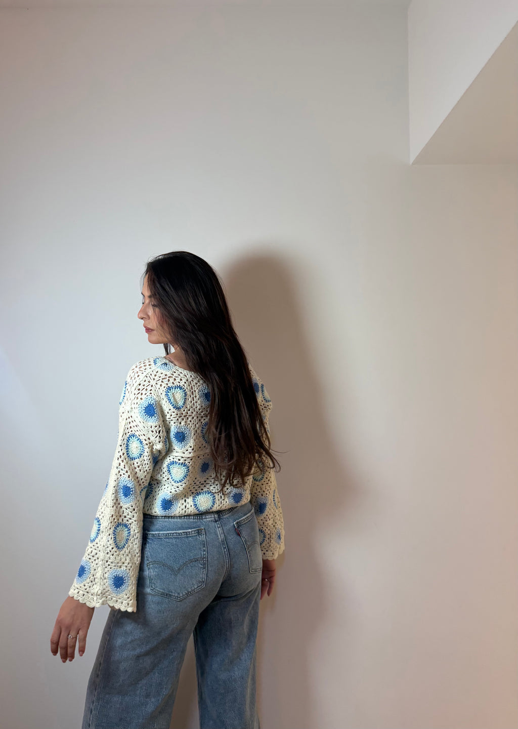 Top en crochet BLUE