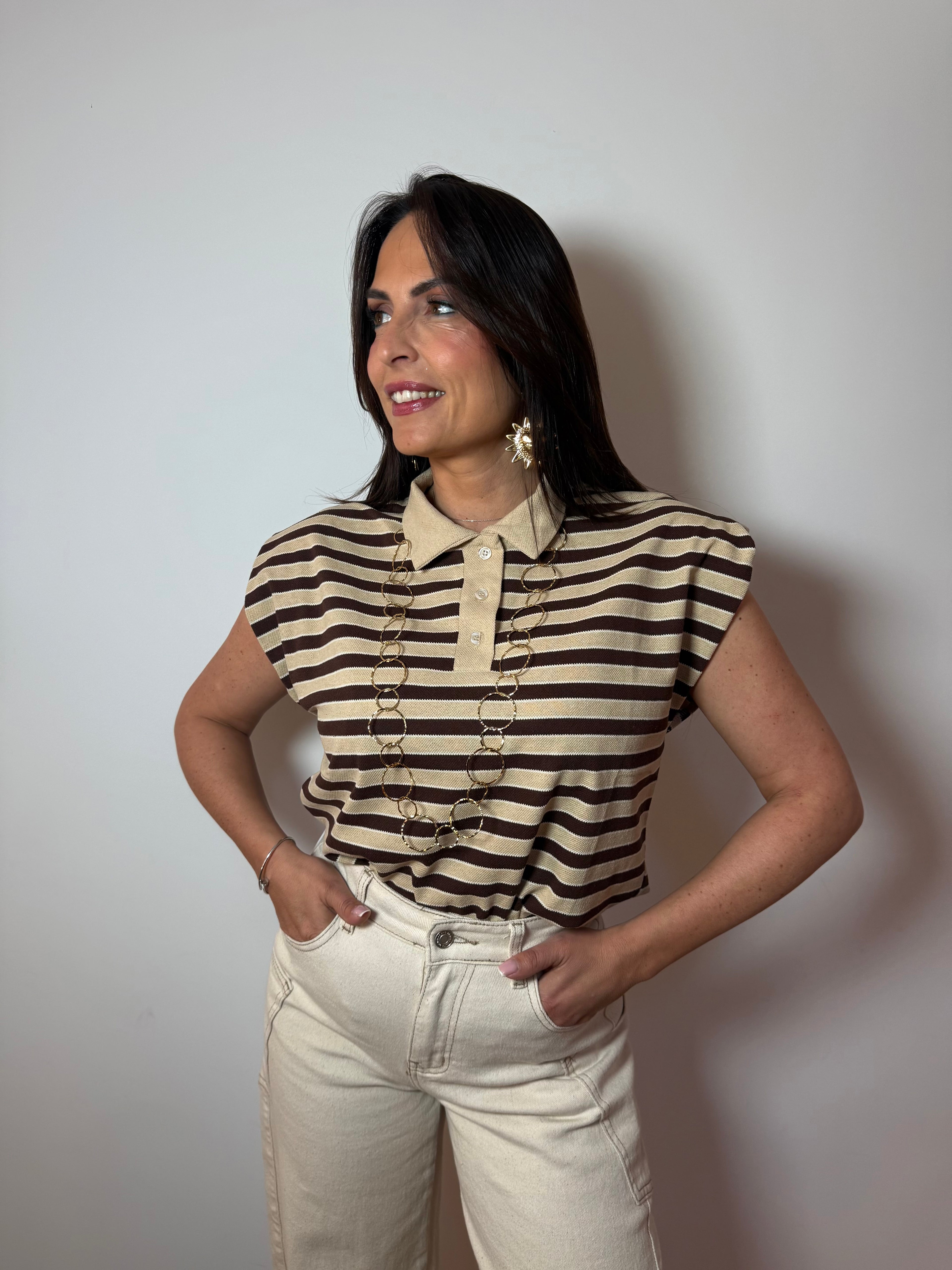 Polo épaulette Margaux