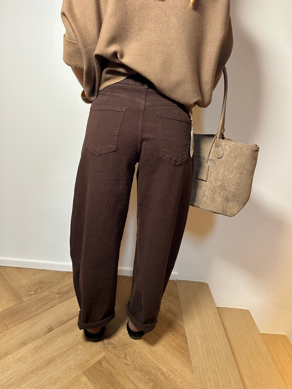 Jean barrel chocolat