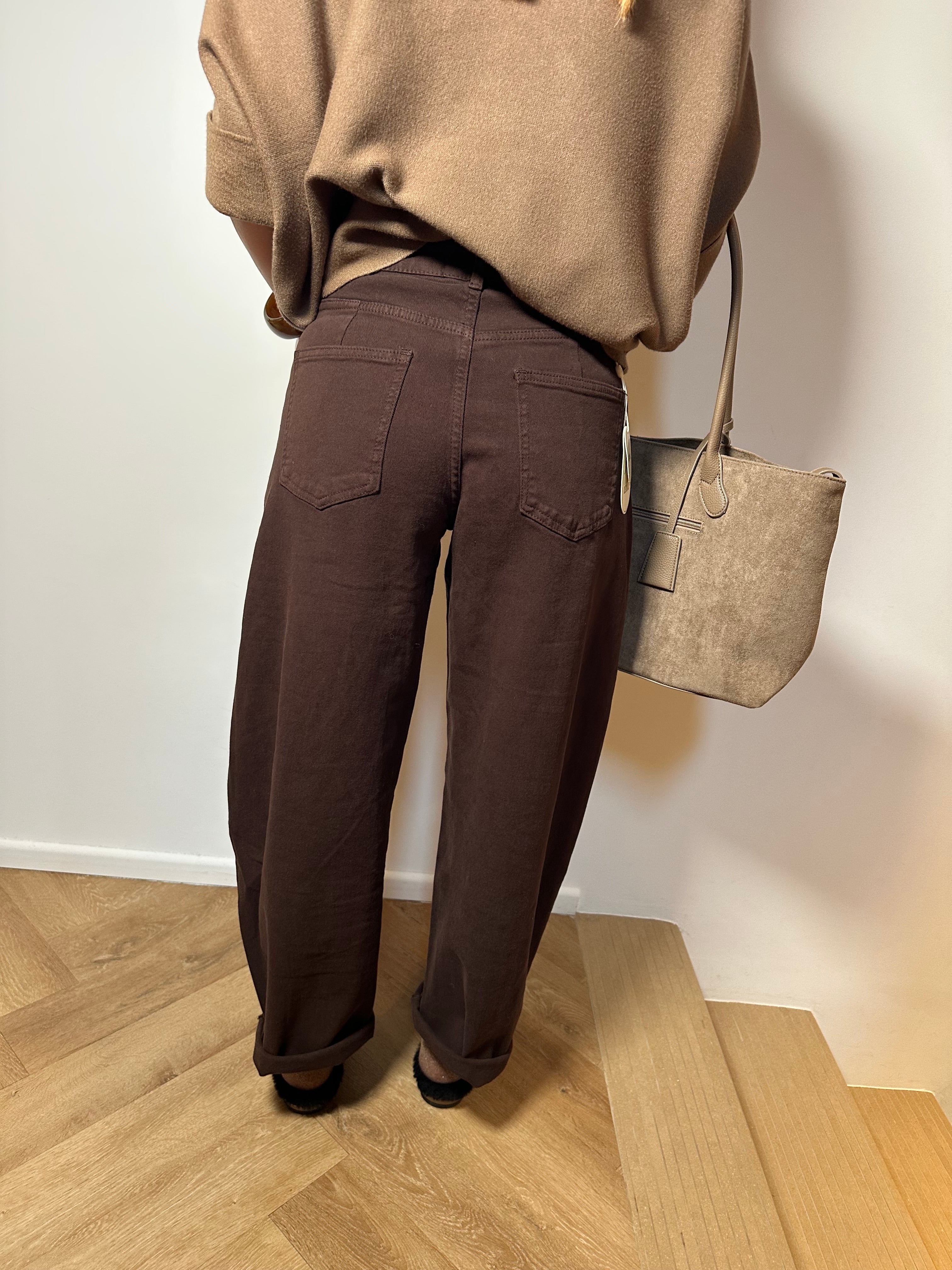 Jean barrel chocolat