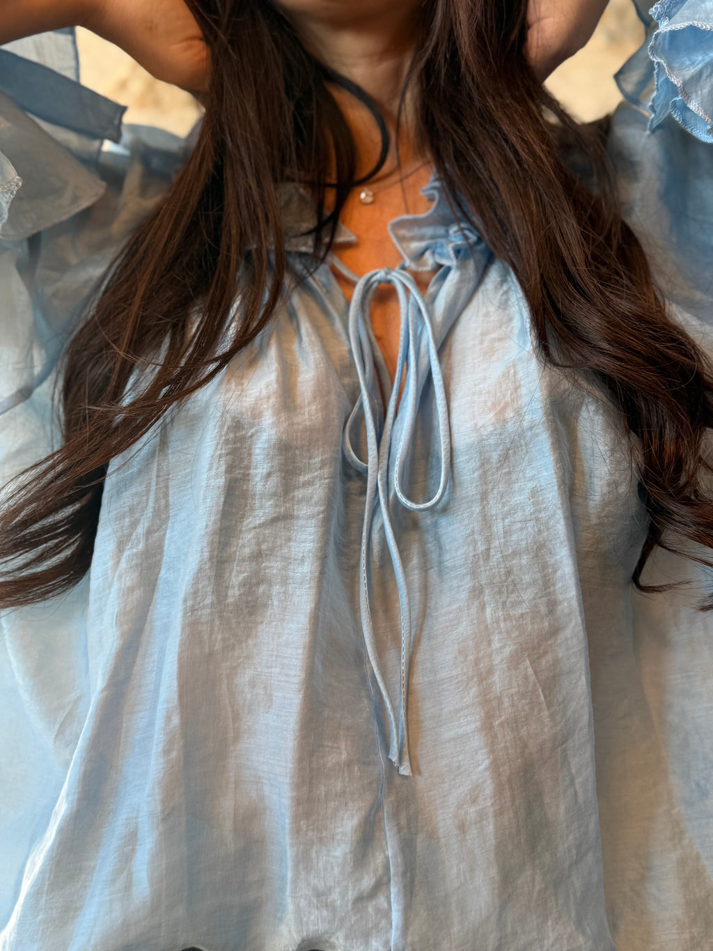 Blouse Olivia bleu ciel