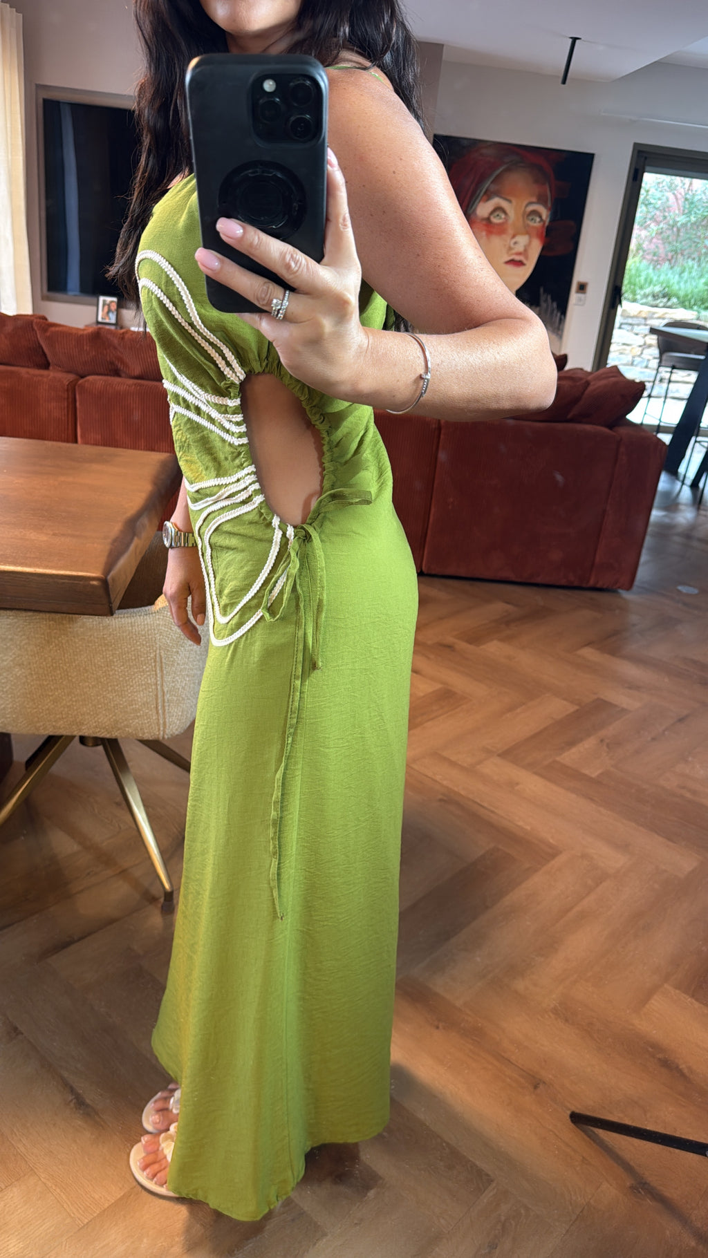 Robe Nina vert anis