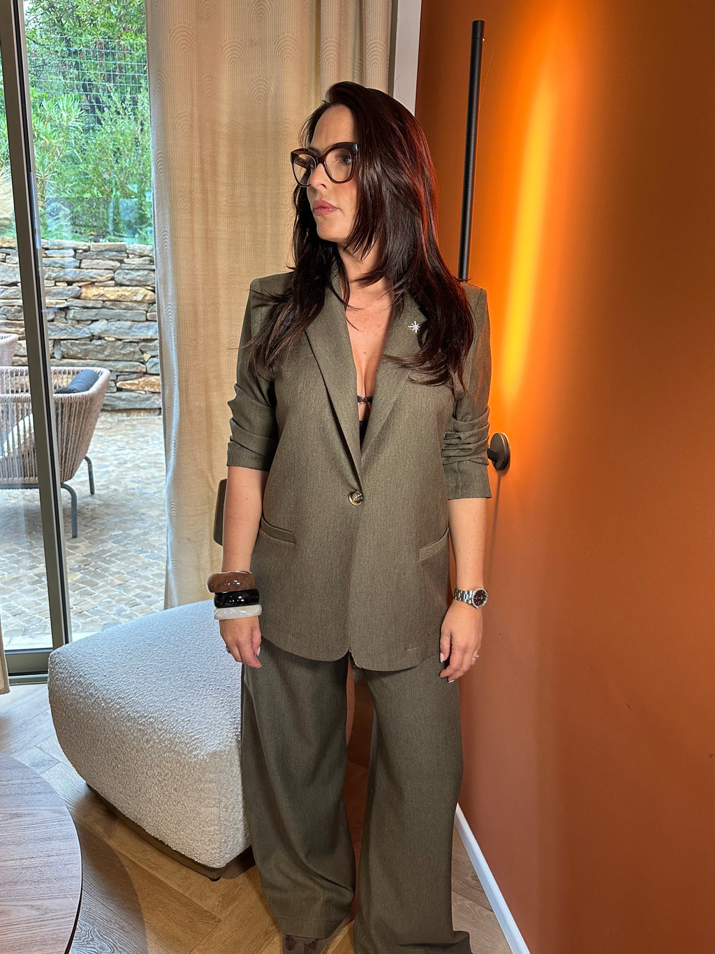 Tailleur Chloé kaki