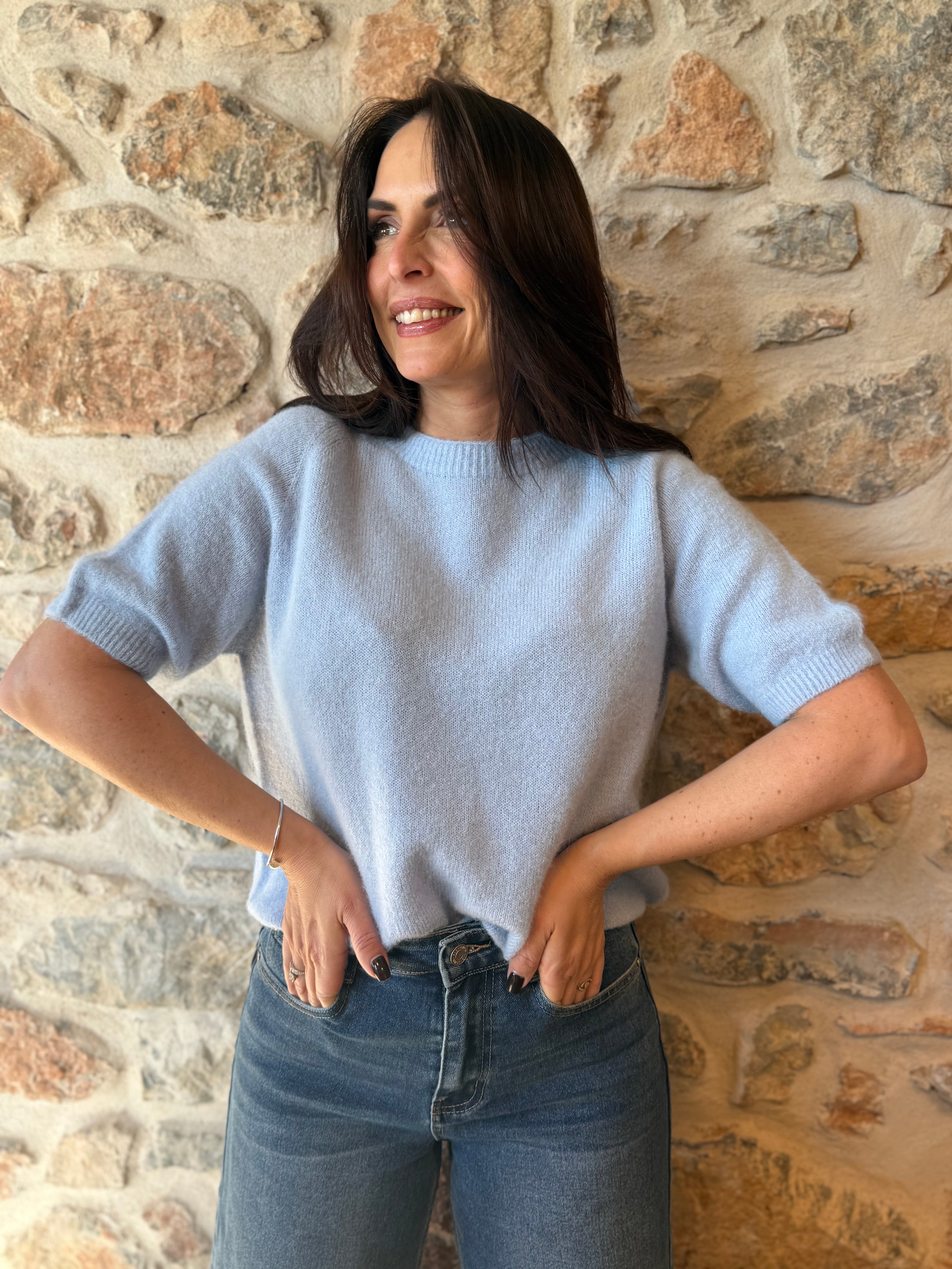 Pull bleu ciel