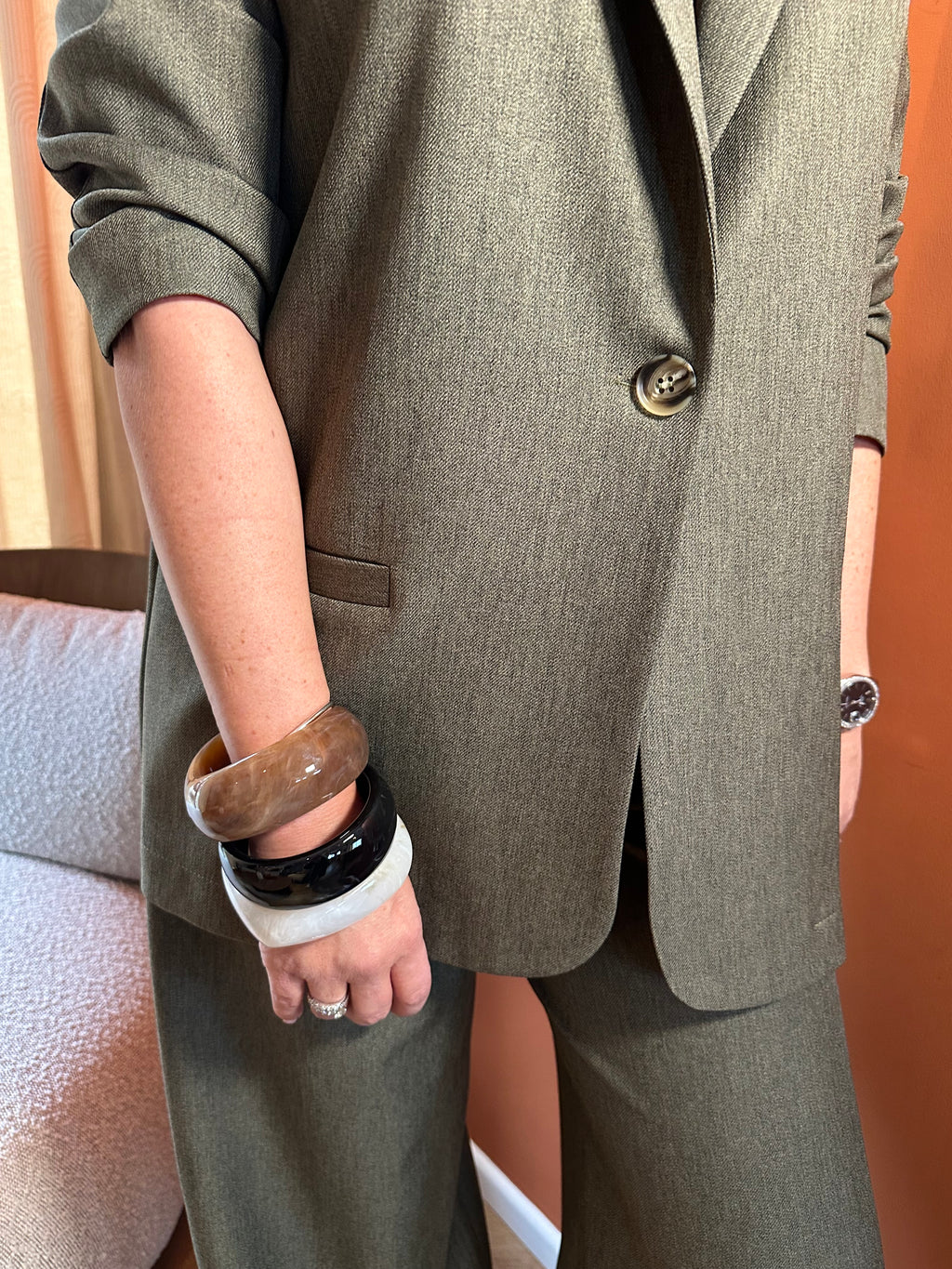 Tailleur Chloé kaki