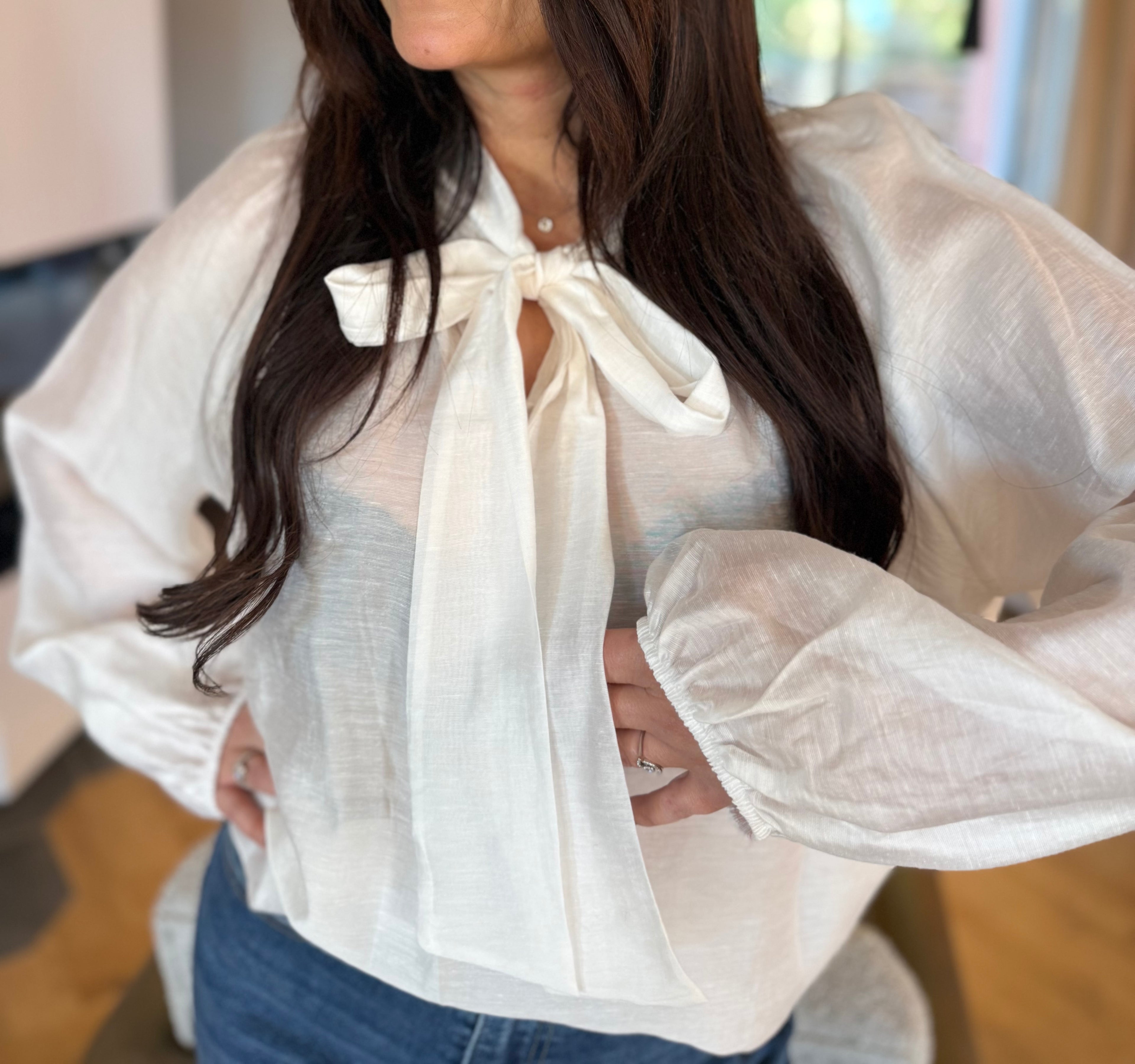 Blouse col lavallière