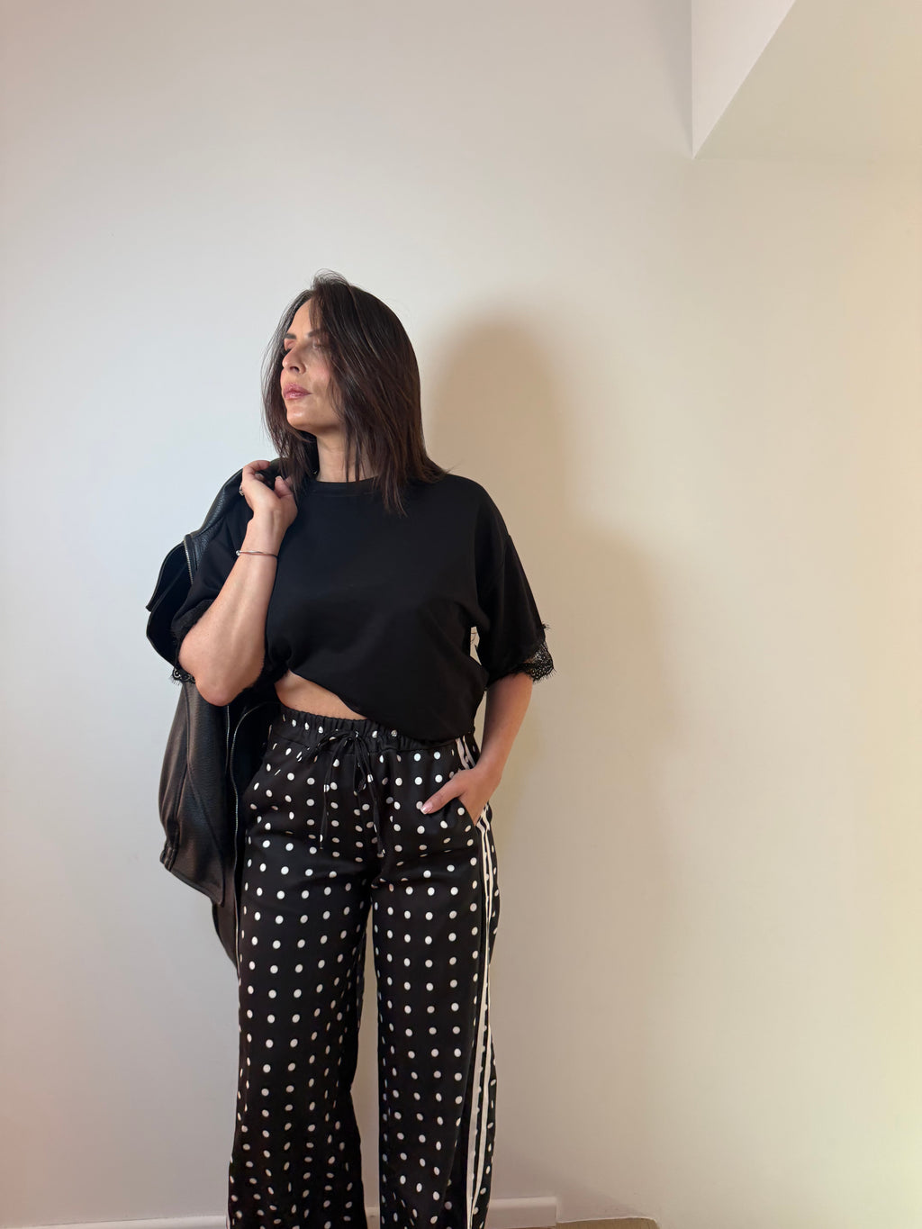 Pantalon jogging à pois