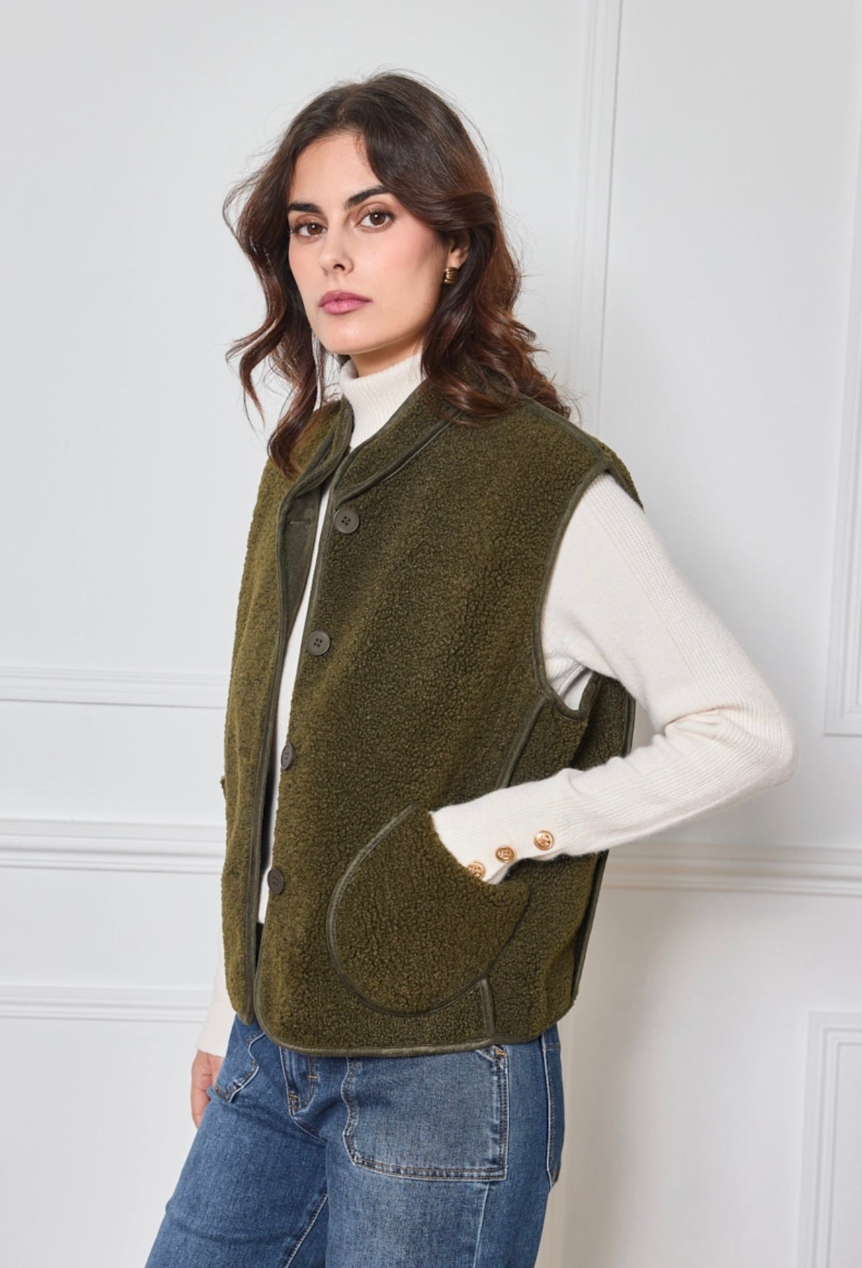 Gilet en peluche chic