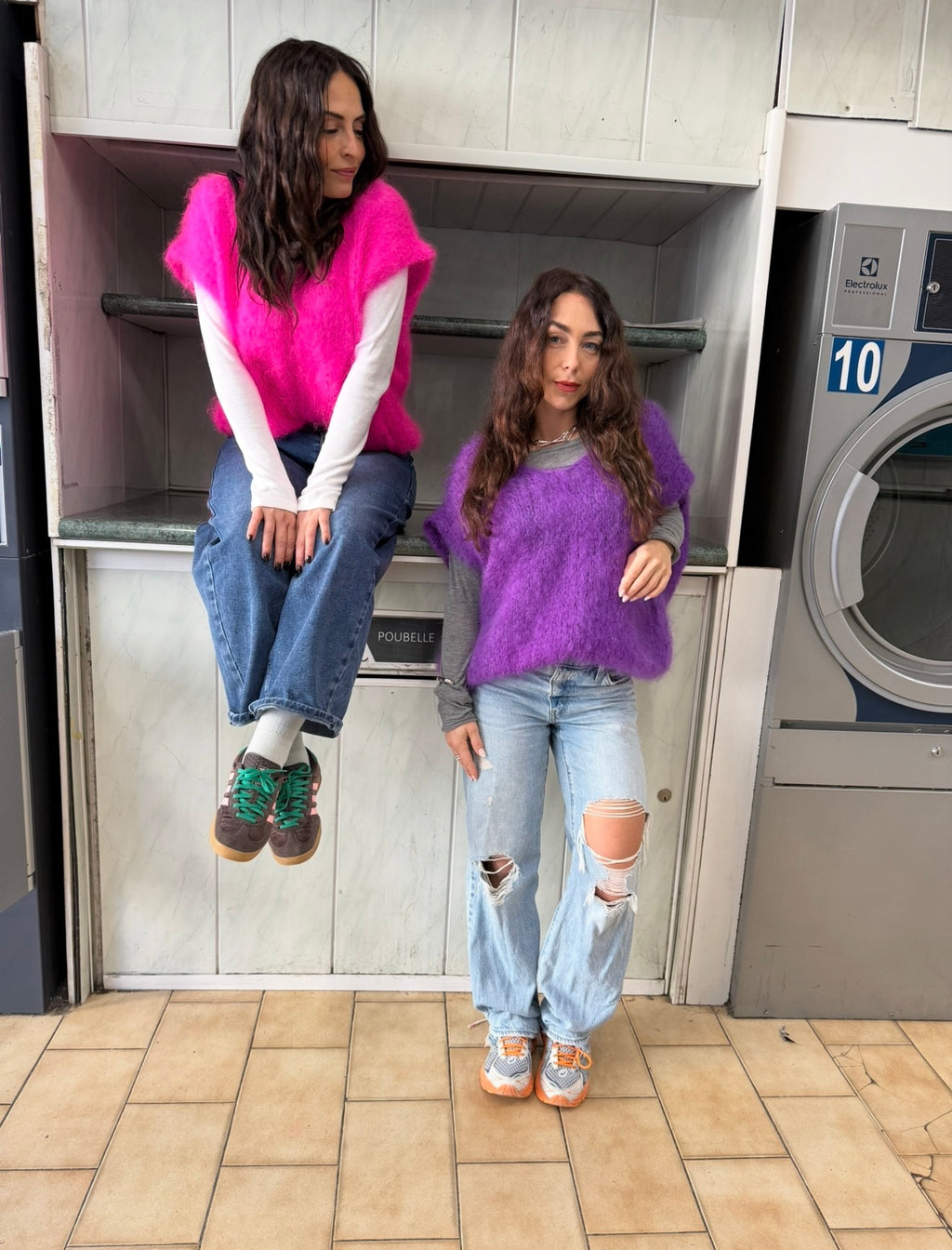 Pull sans manches mohair