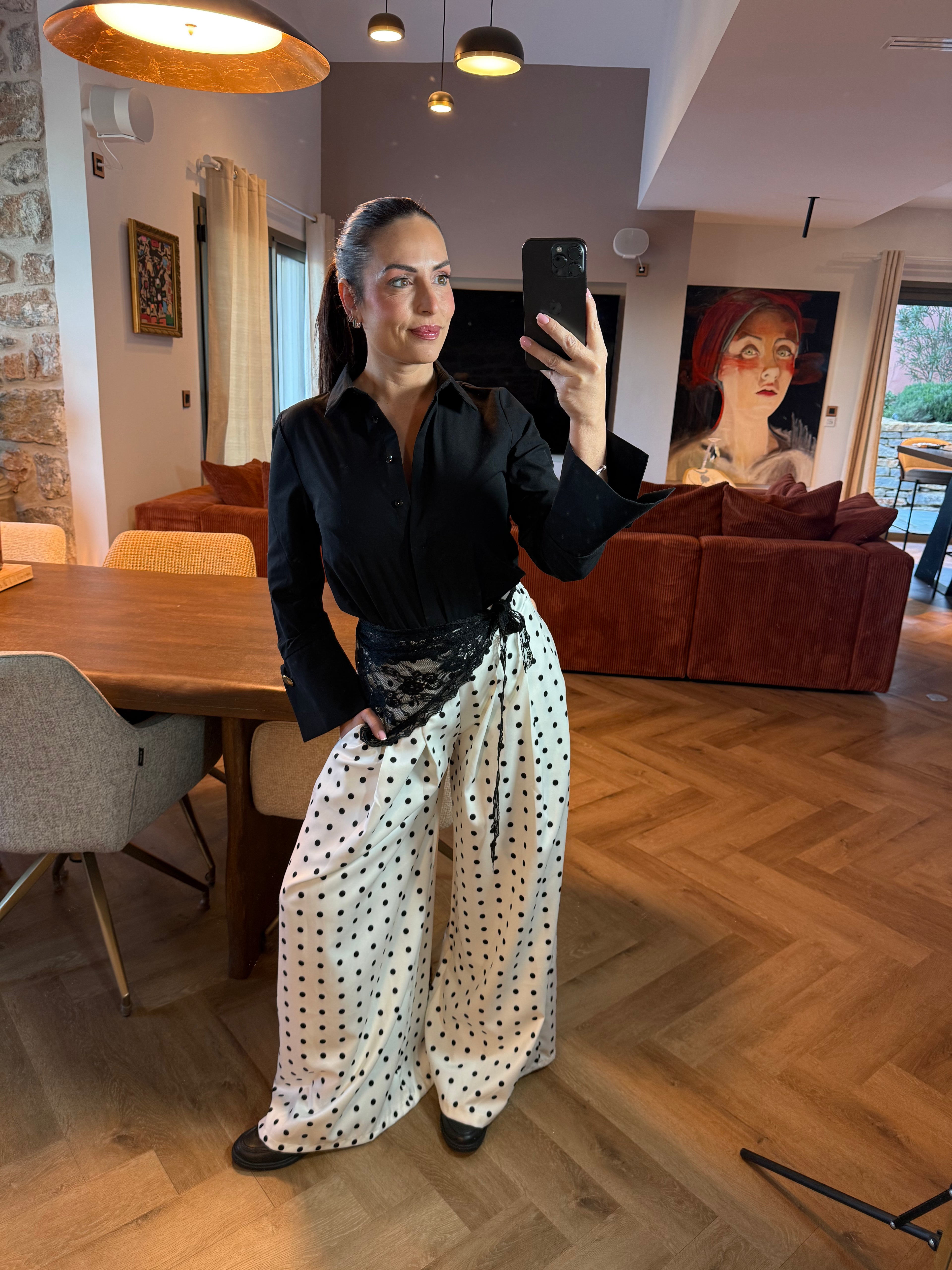 Foulard dentelle noir