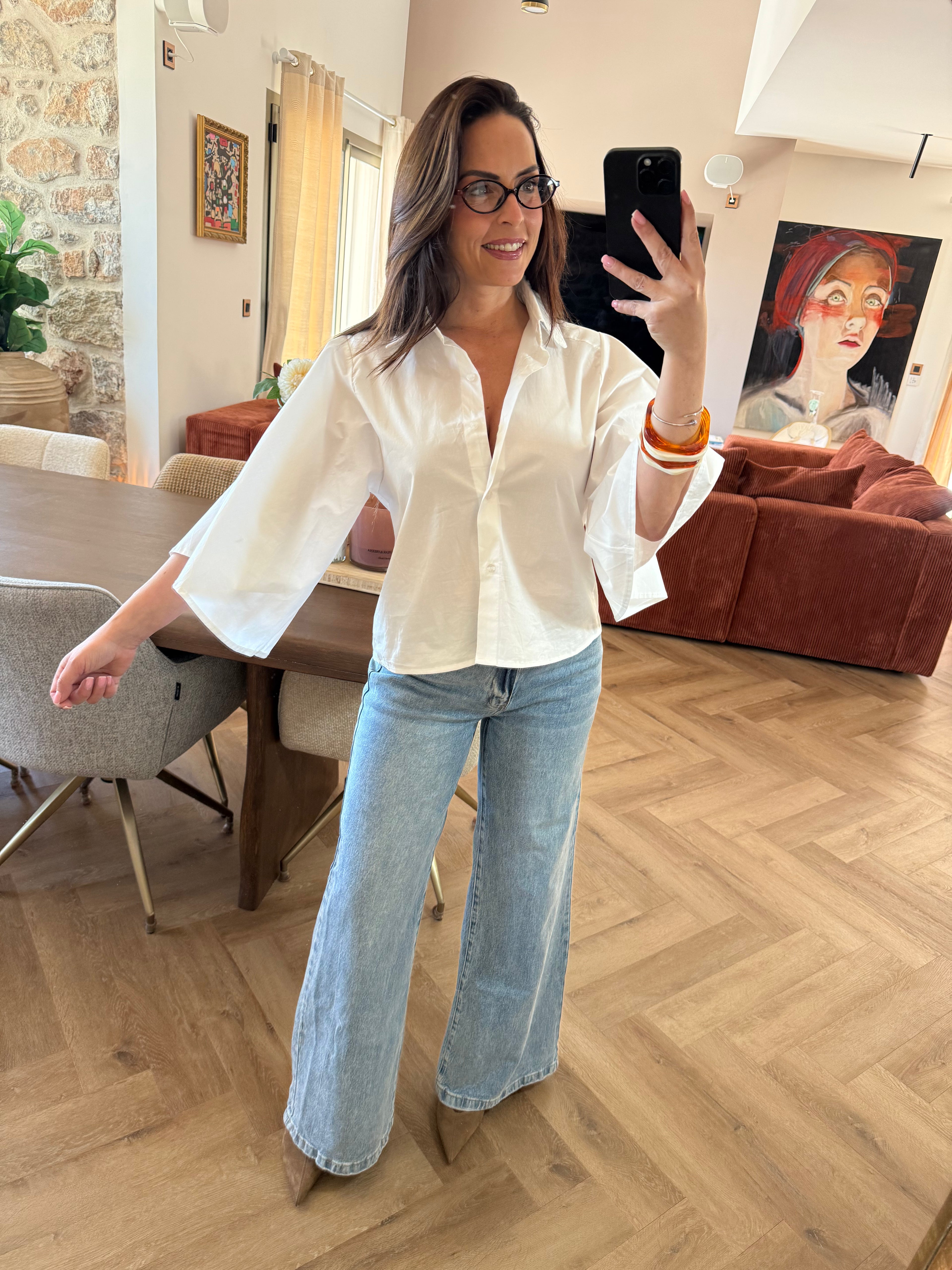 Chemise blanche manches larges