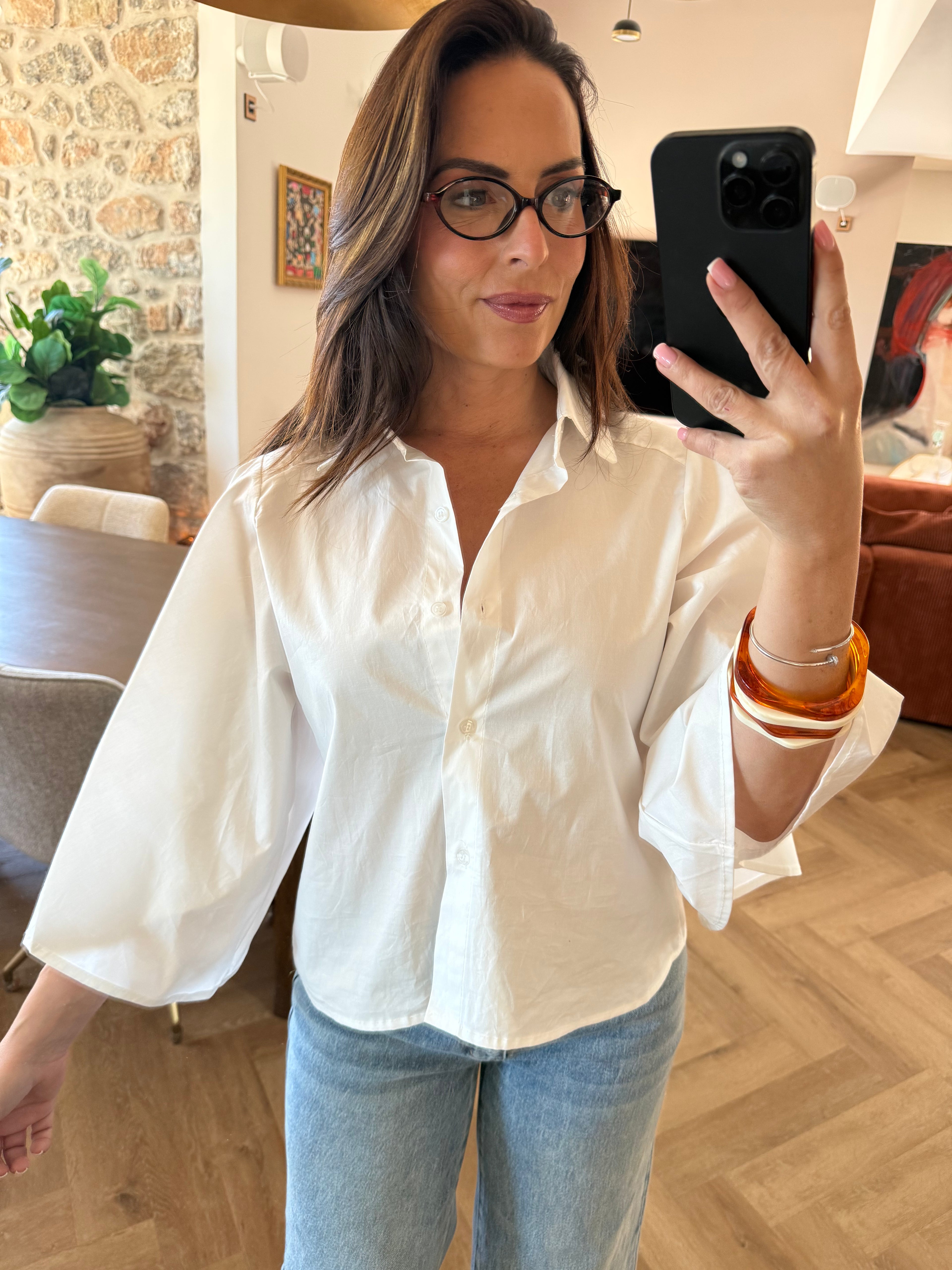 Chemise blanche manches larges