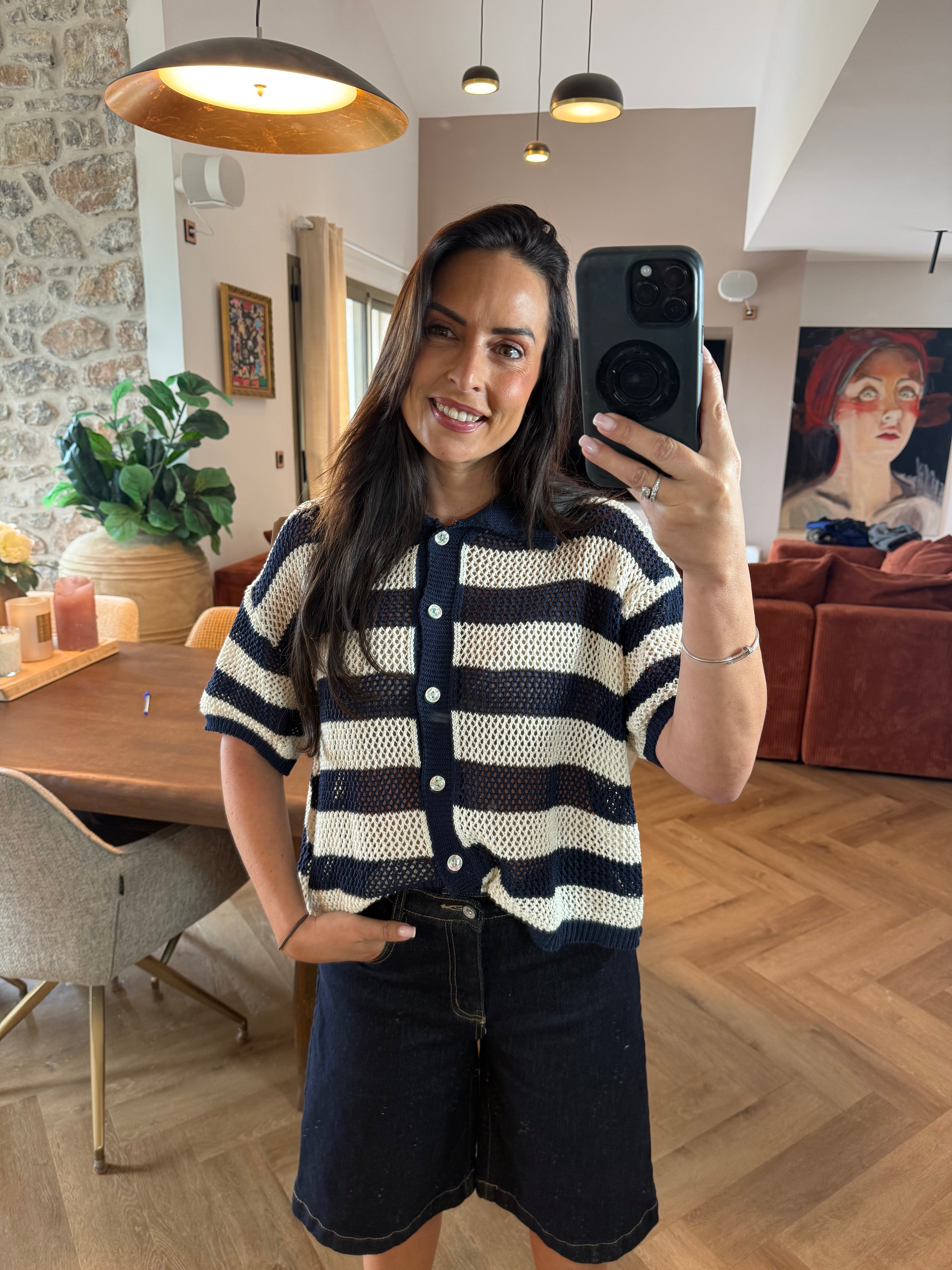 Gilet en maille marin