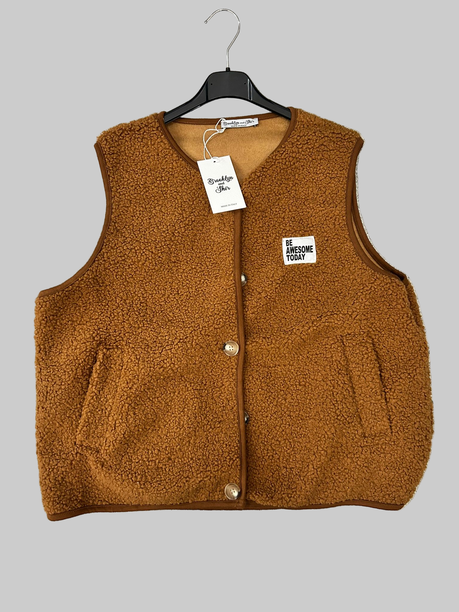 Gilet Agathe camel