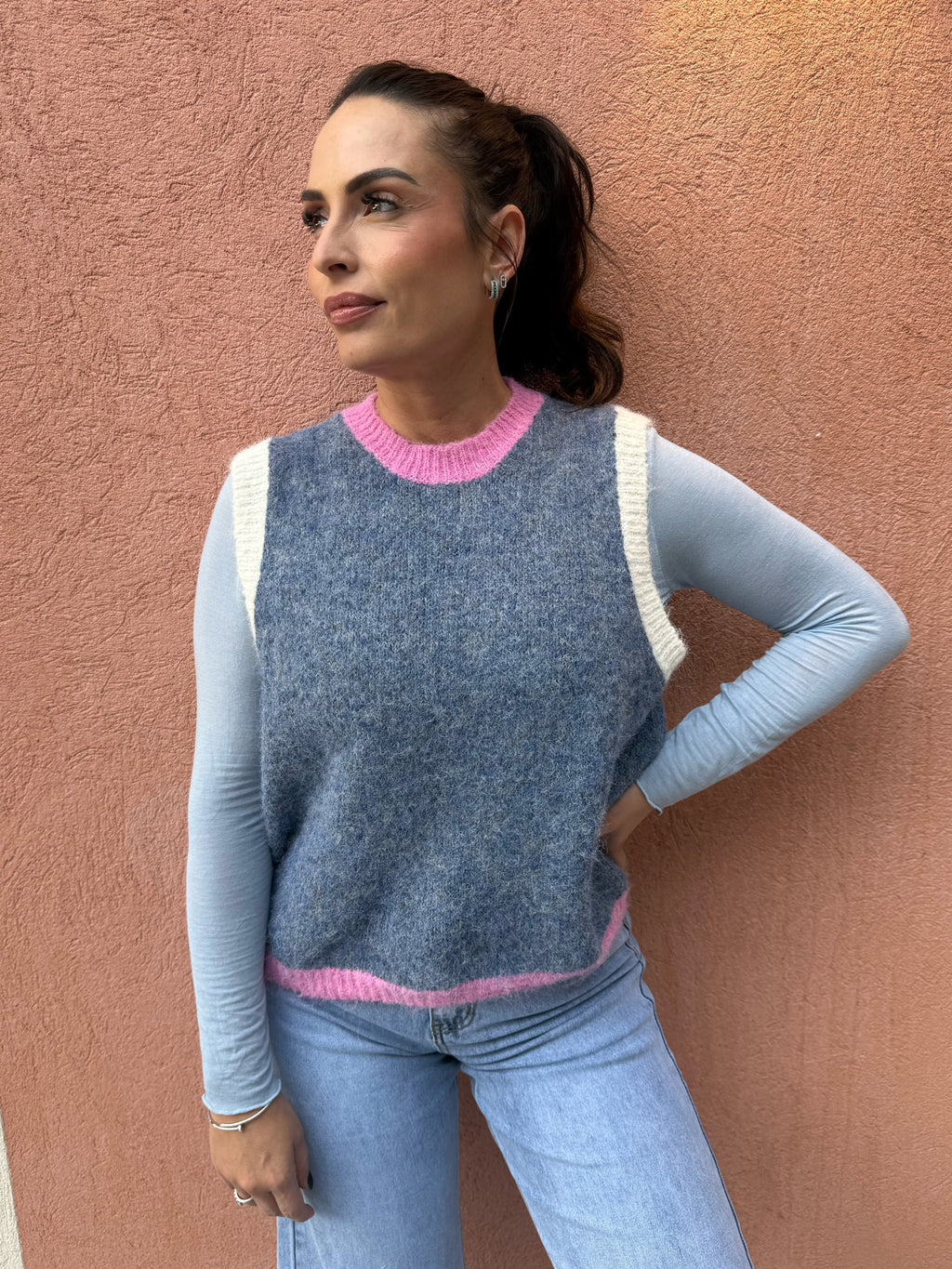 Pull sans manches blue